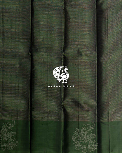 Green Butterfly Kanchipuram Silk Saree