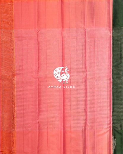 Green Butterfly Kanchipuram Silk Saree
