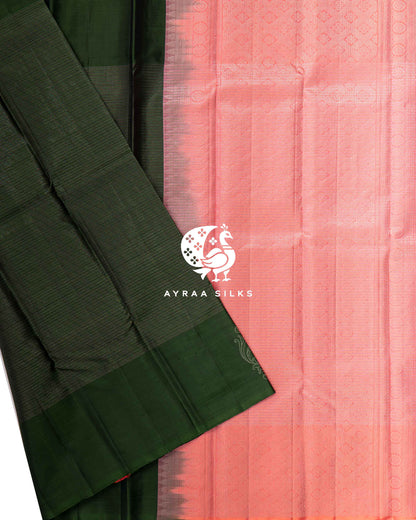Green Butterfly Kanchipuram Silk Saree