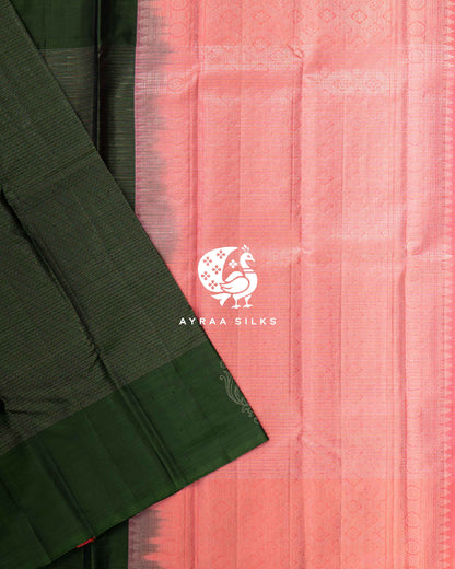 Green Butterfly Kanchipuram Silk Saree