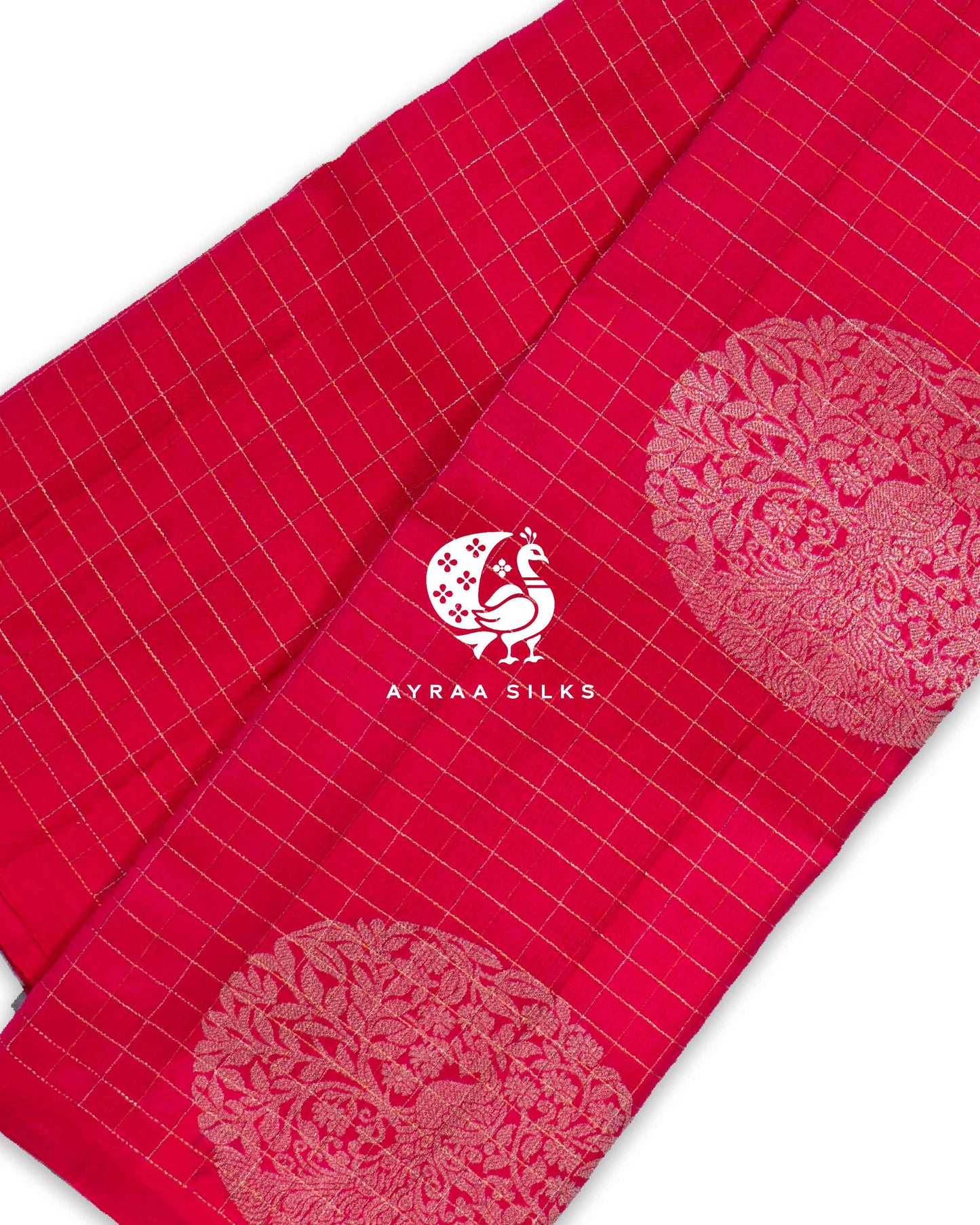 Fuchsia Mayil Kanchipuram Saree