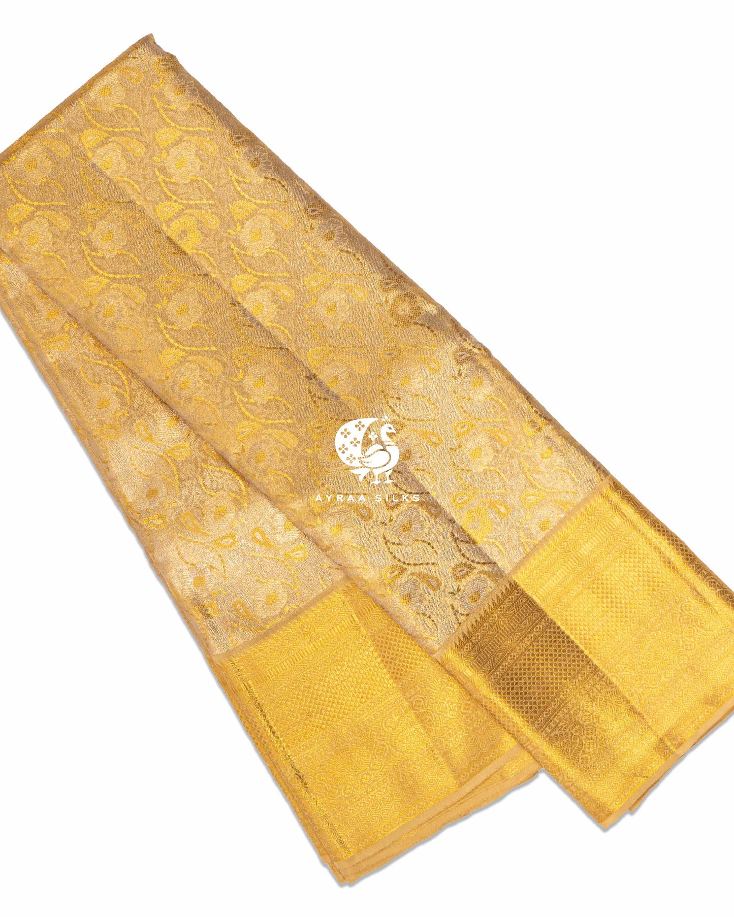 Champagne Vines Kanchipuram Saree