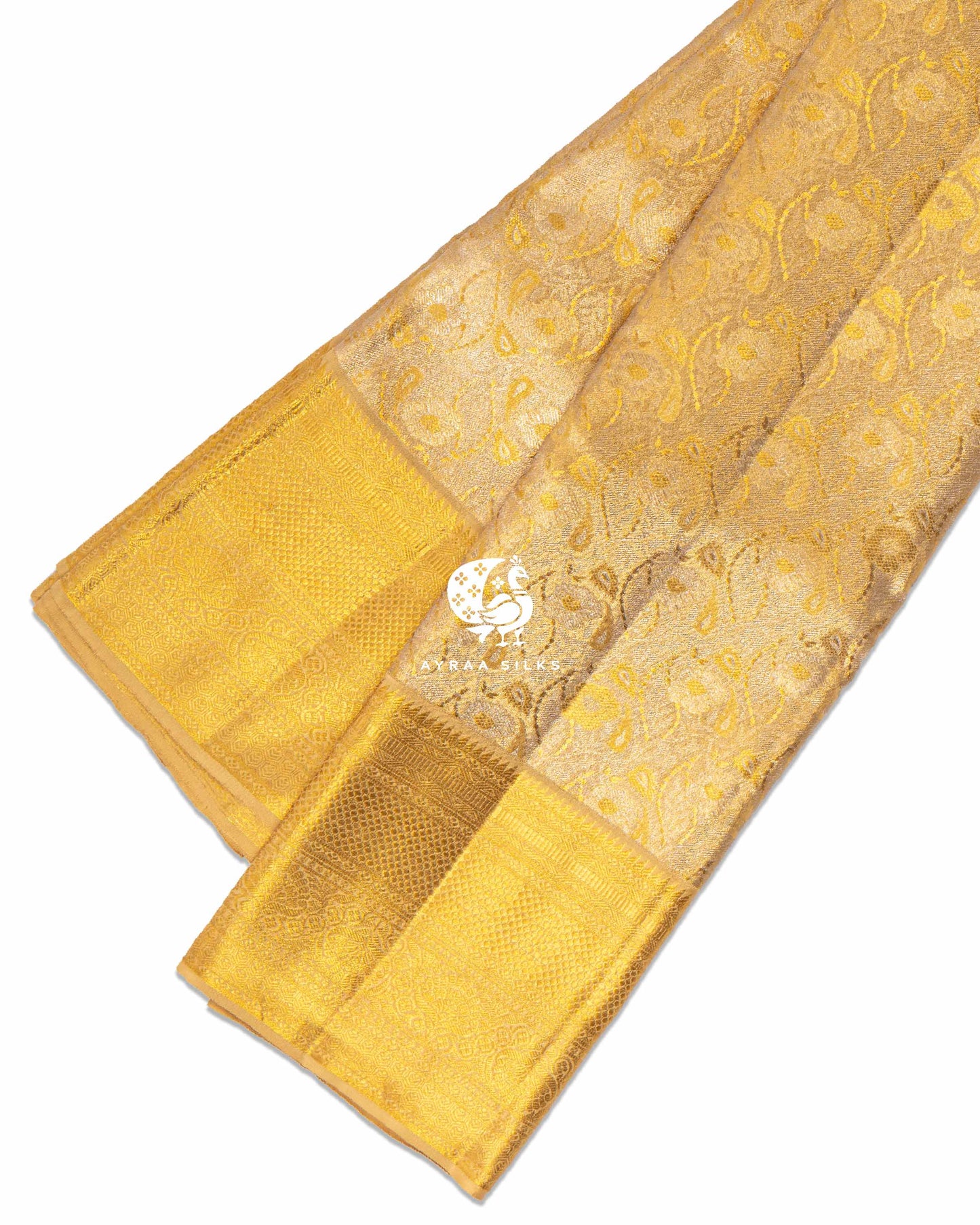 Champagne Vines Kanchipuram Saree