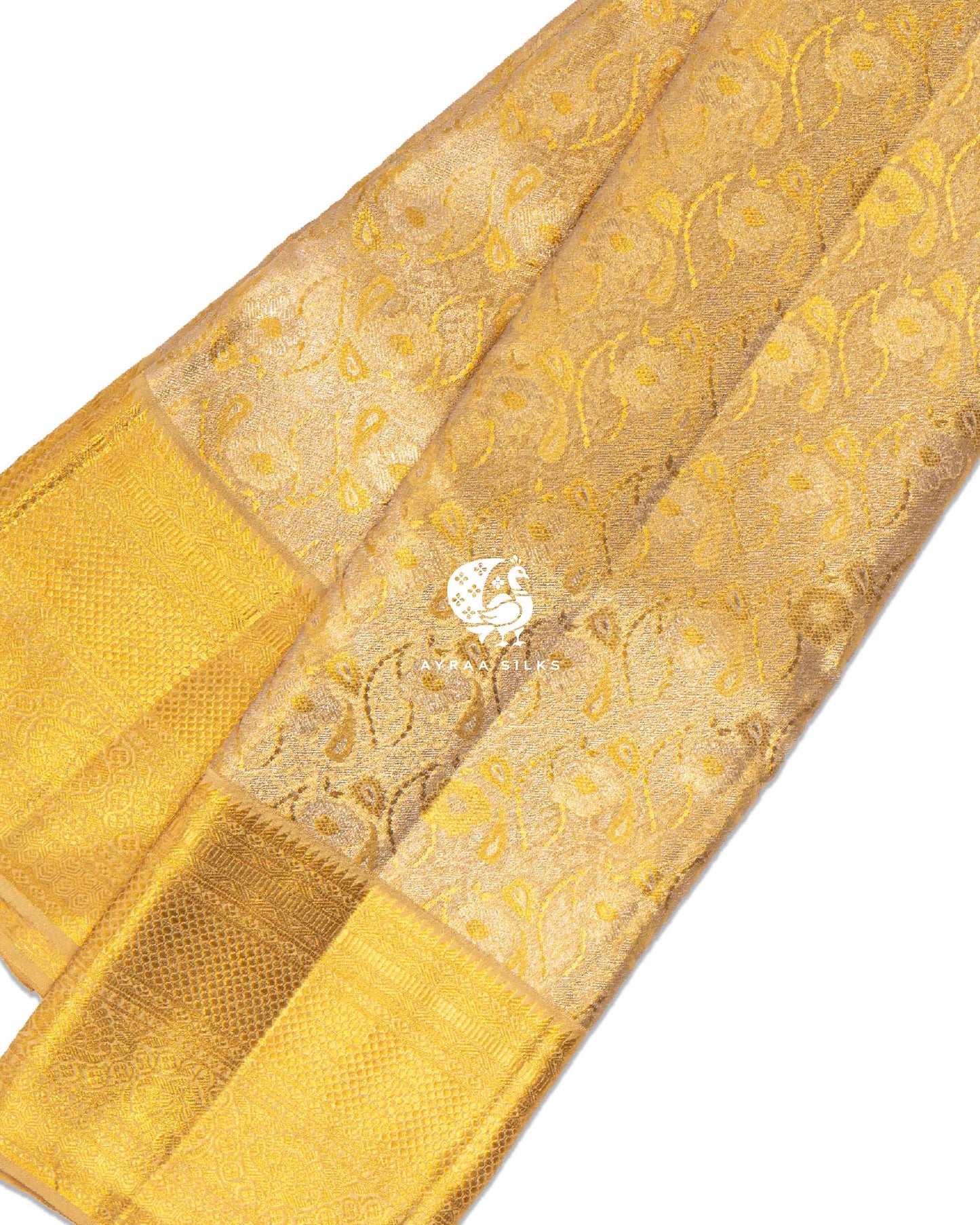 Champagne Vines Kanchipuram Saree
