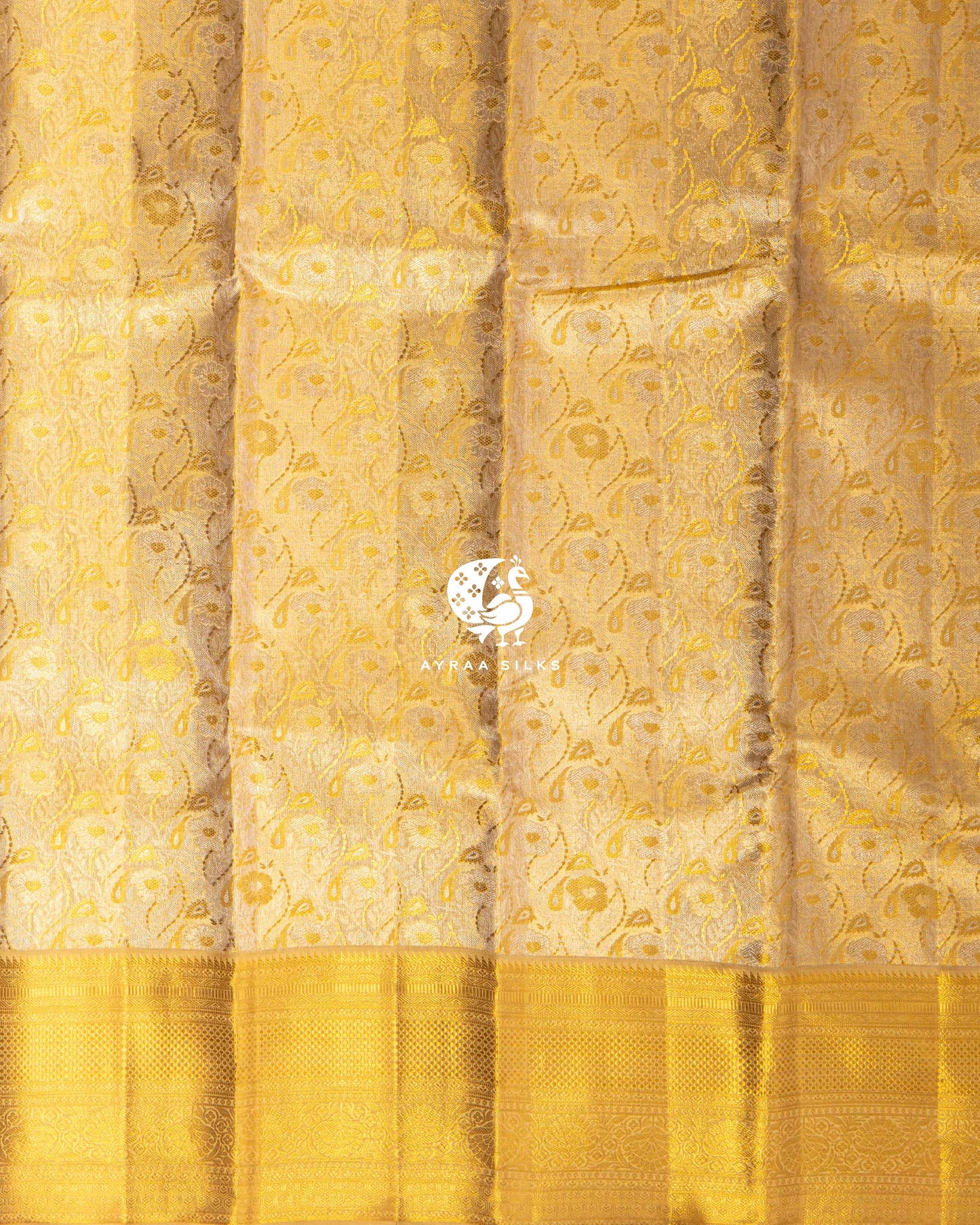 Champagne Vines Kanchipuram Saree