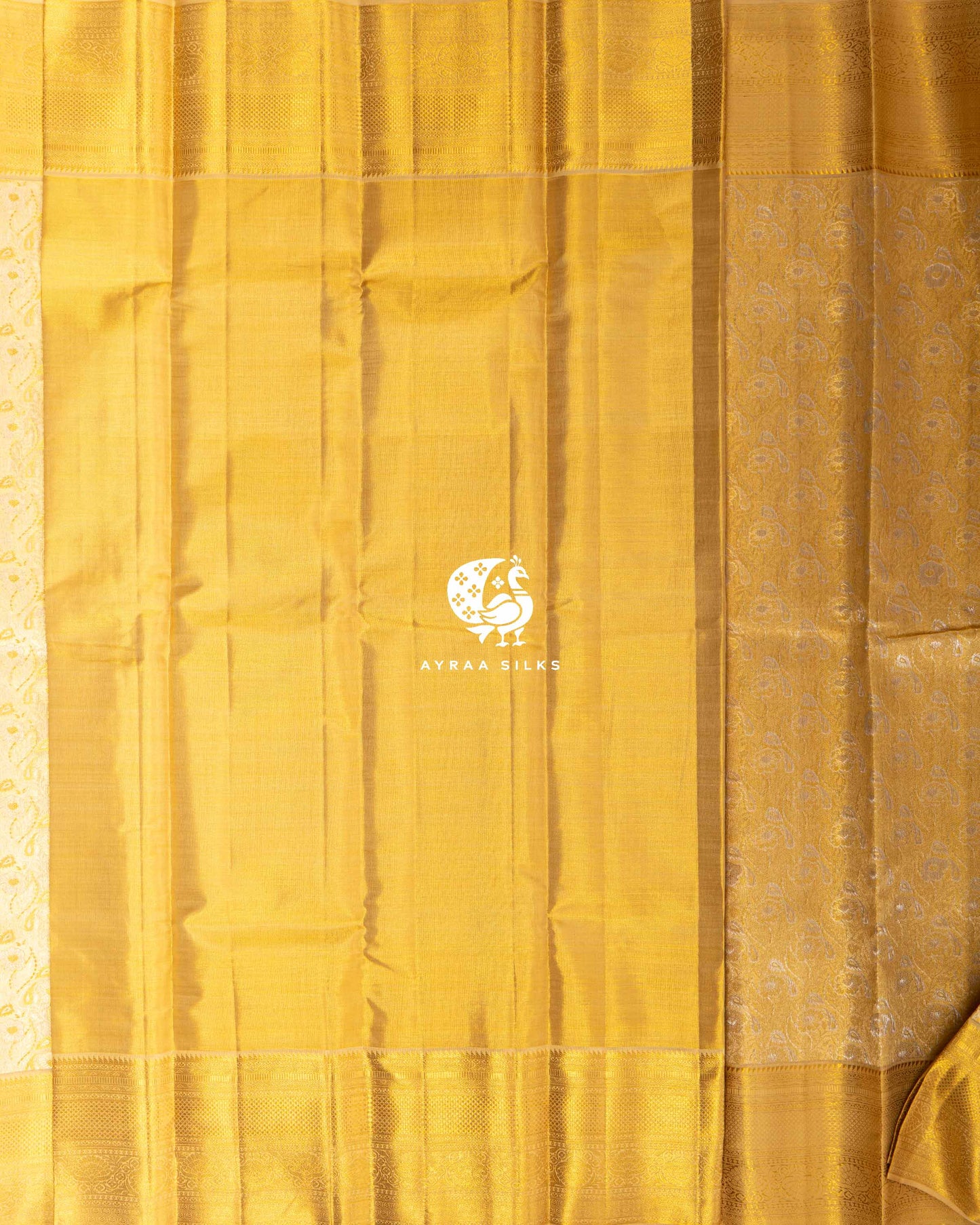 Champagne Vines Kanchipuram Saree