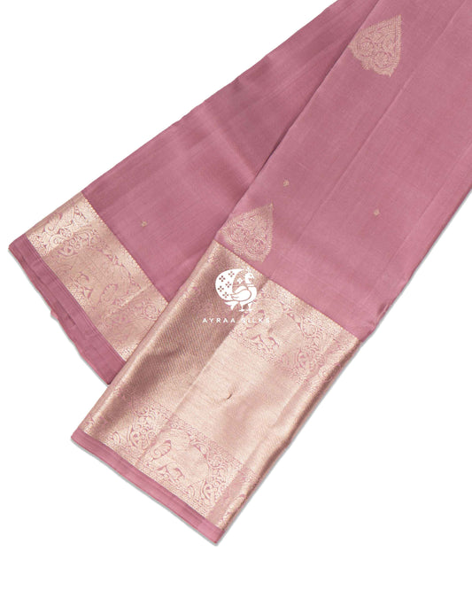 Pastel Rose Thilagam Kanchipuram Saree