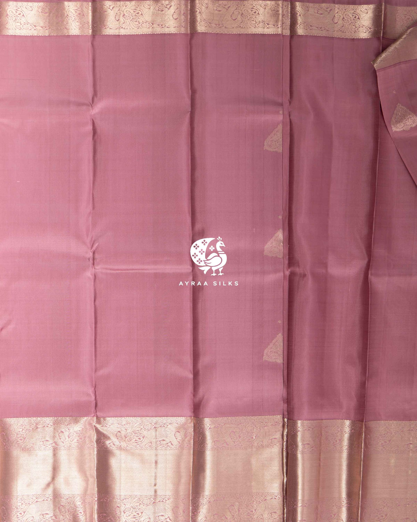 Pastel Rose Thilagam Kanchipuram Saree