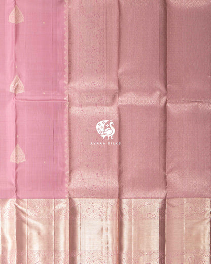 Pastel Rose Thilagam Kanchipuram Silk Saree