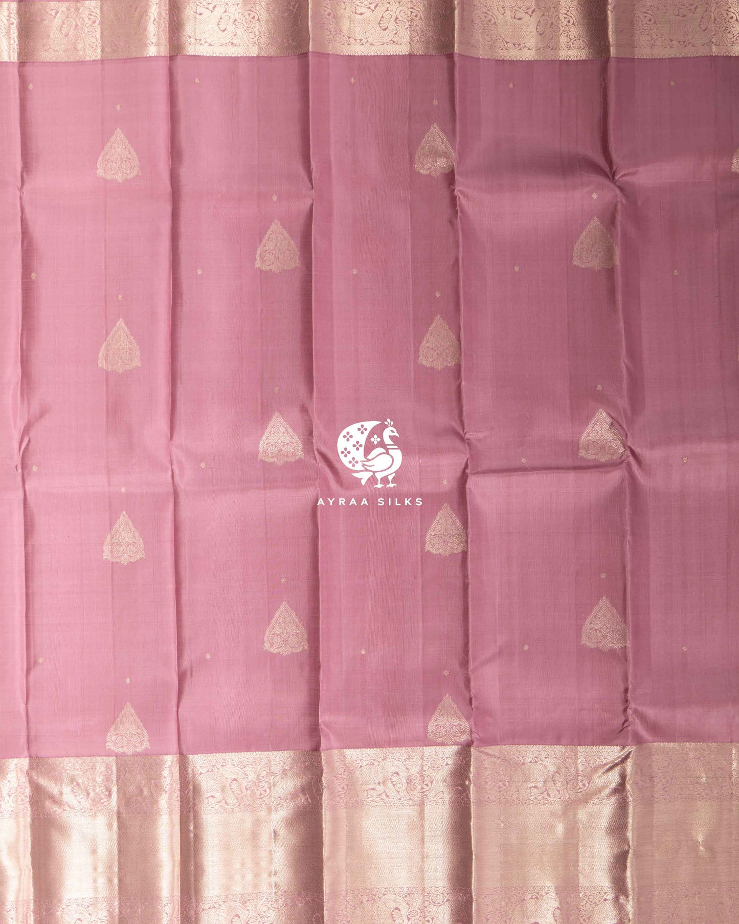 Pastel Rose Thilagam Kanchipuram Saree