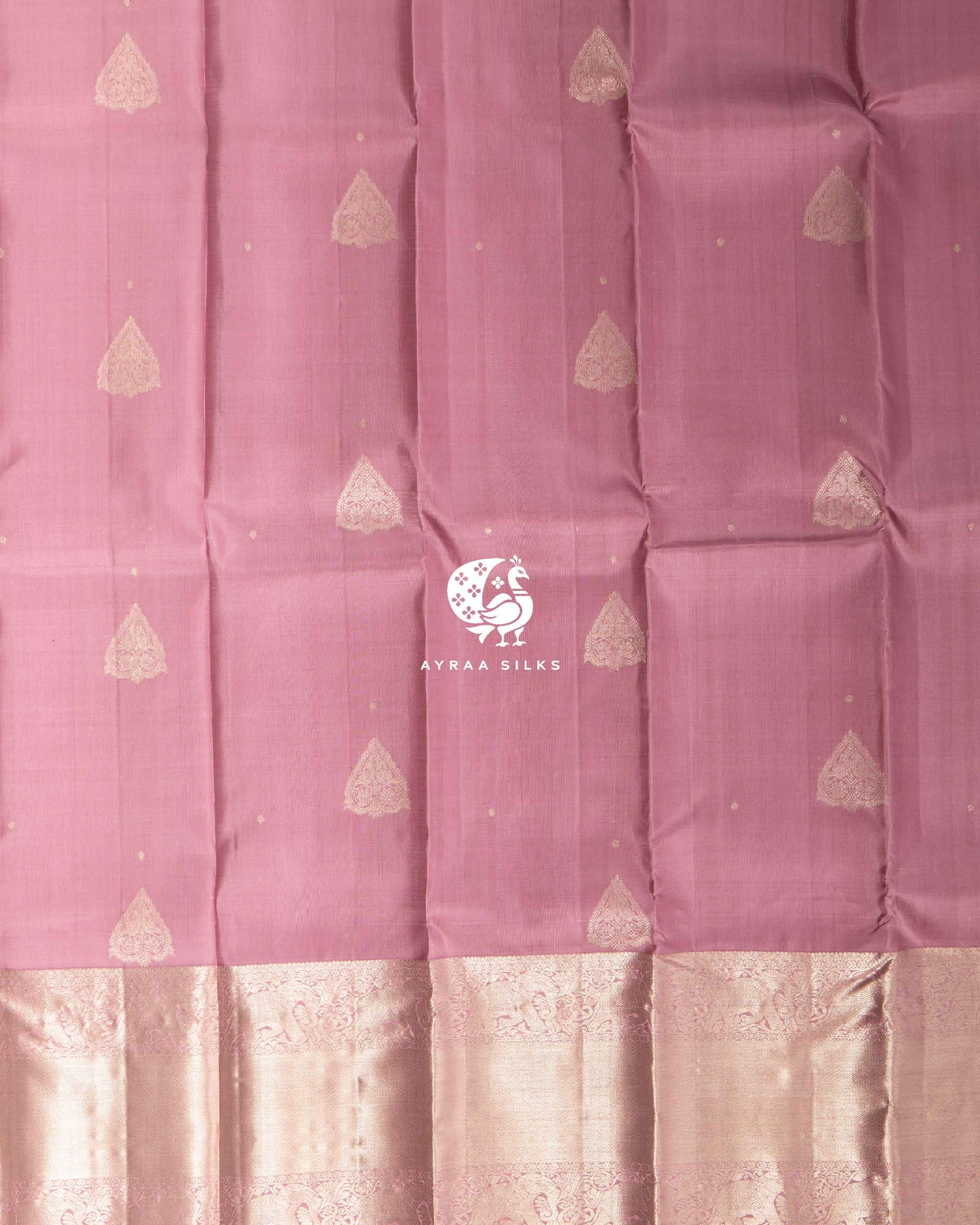 Pastel Rose Thilagam Kanchipuram Saree