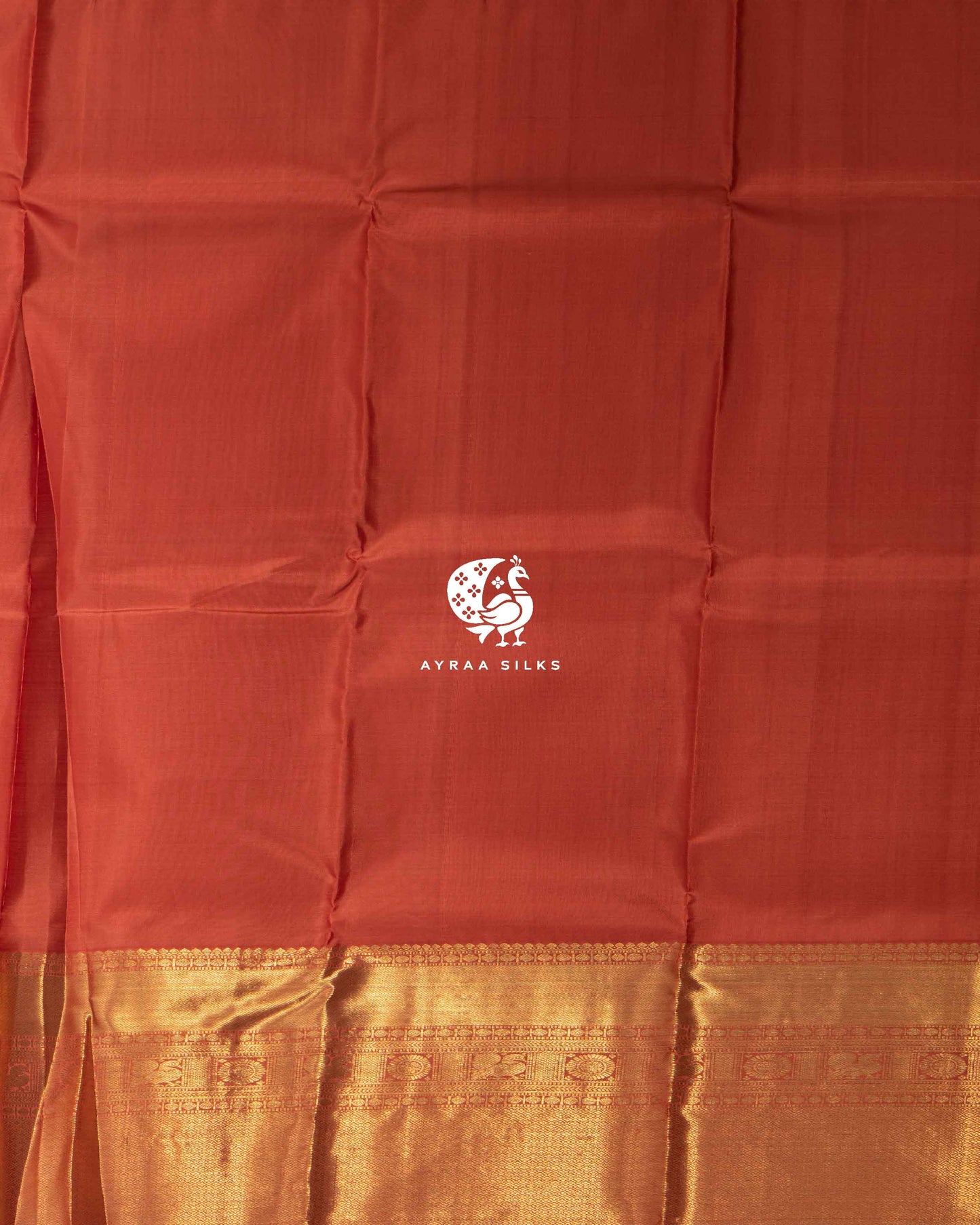 Dusty Orange Mayil Kanchipuram Saree