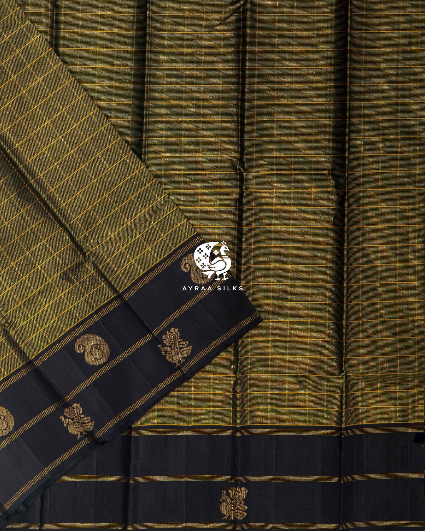Black Vaira Kattam Kanchipuram Saree