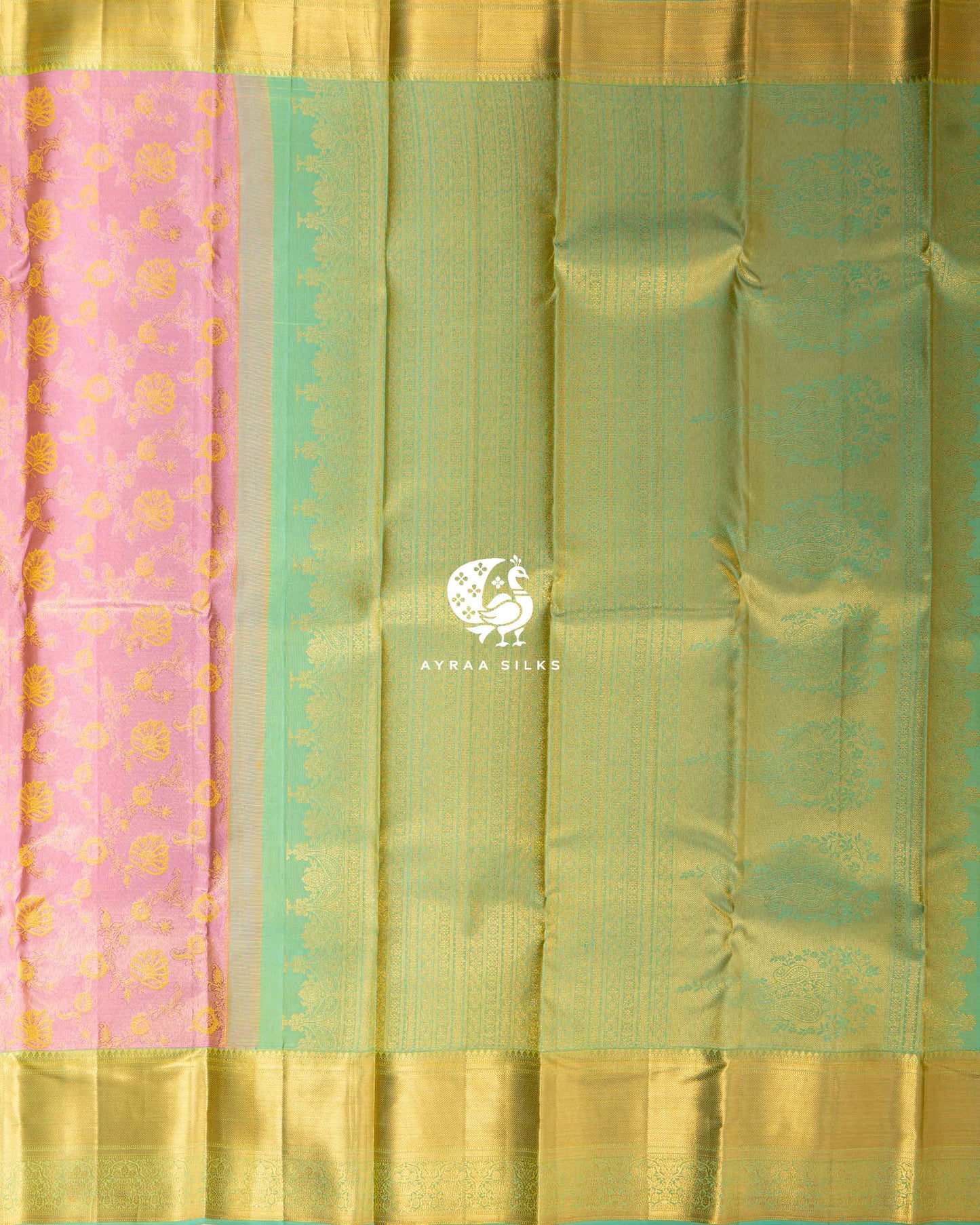 Rose Kamalam Kanchipuram Saree