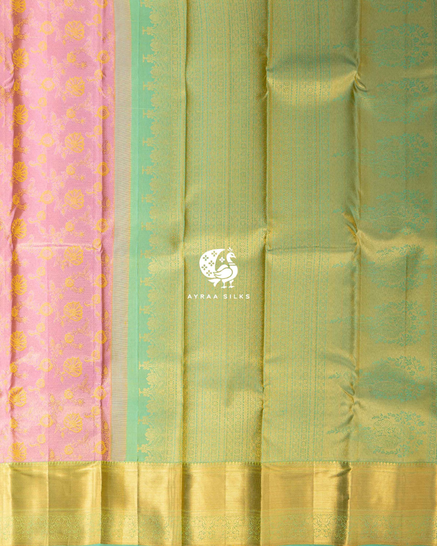 Rose Kamalam Kanchipuram Saree