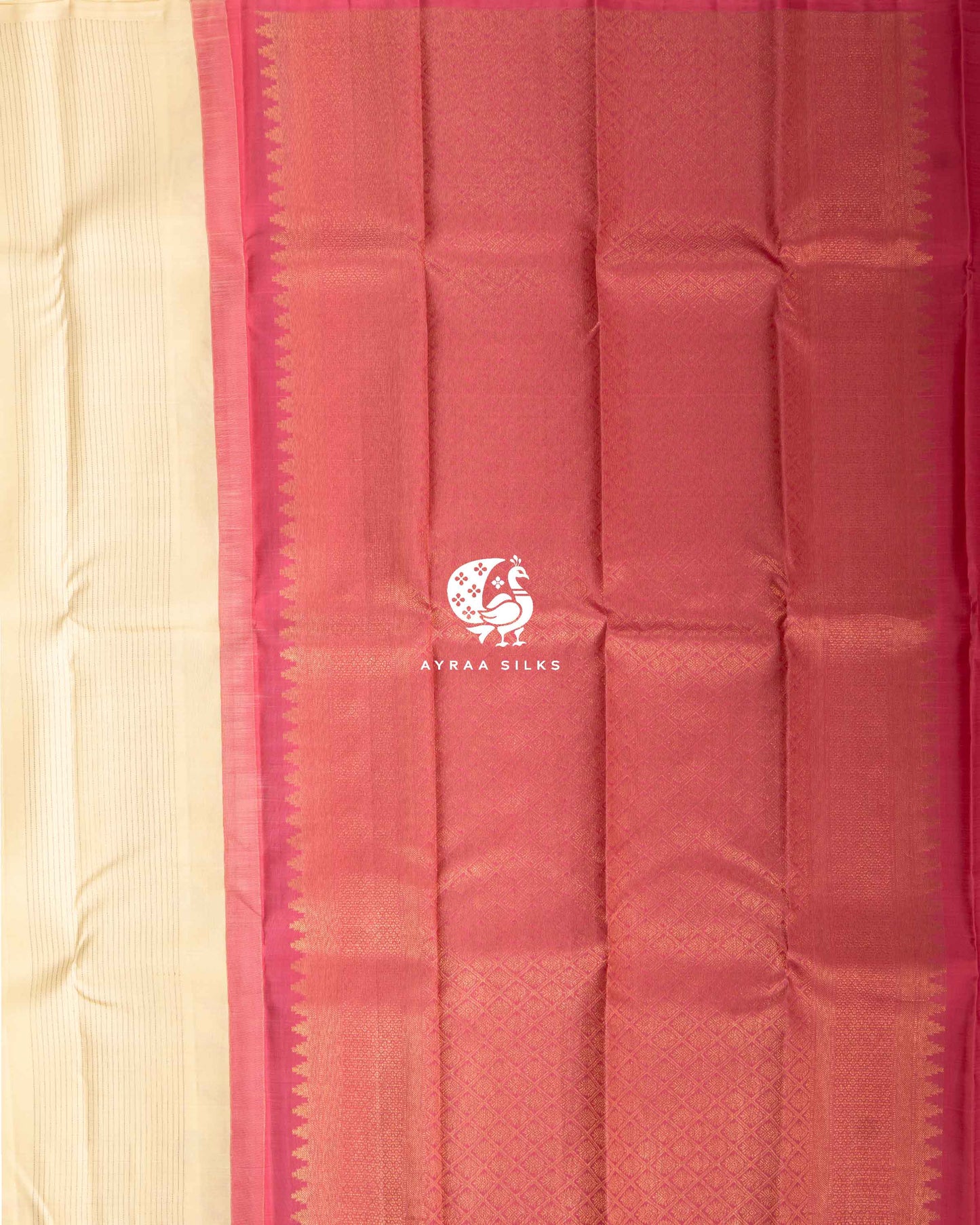 Ivory Multi-Zari Kanchipuram Saree