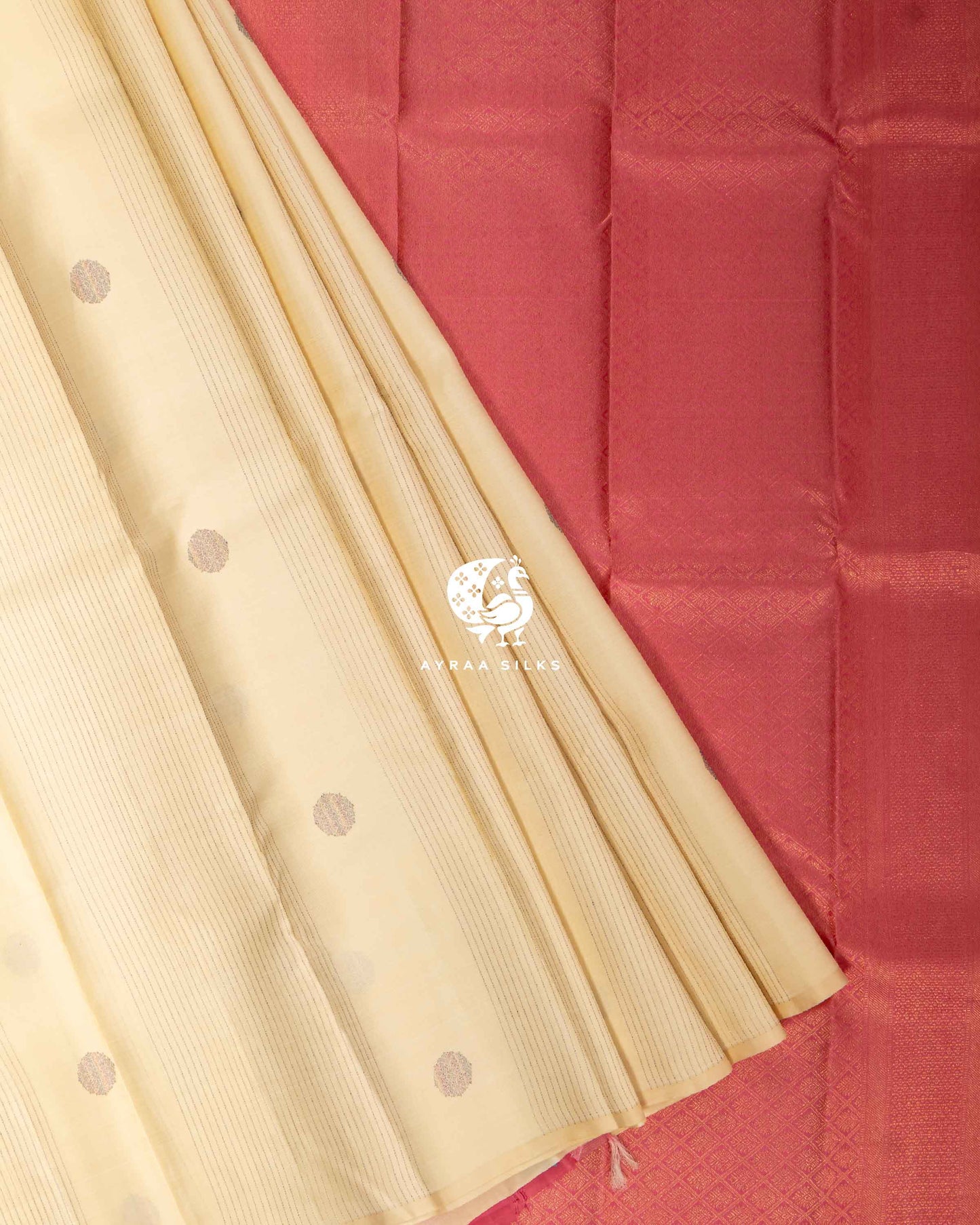 Ivory Multi-Zari Kanchipuram Saree
