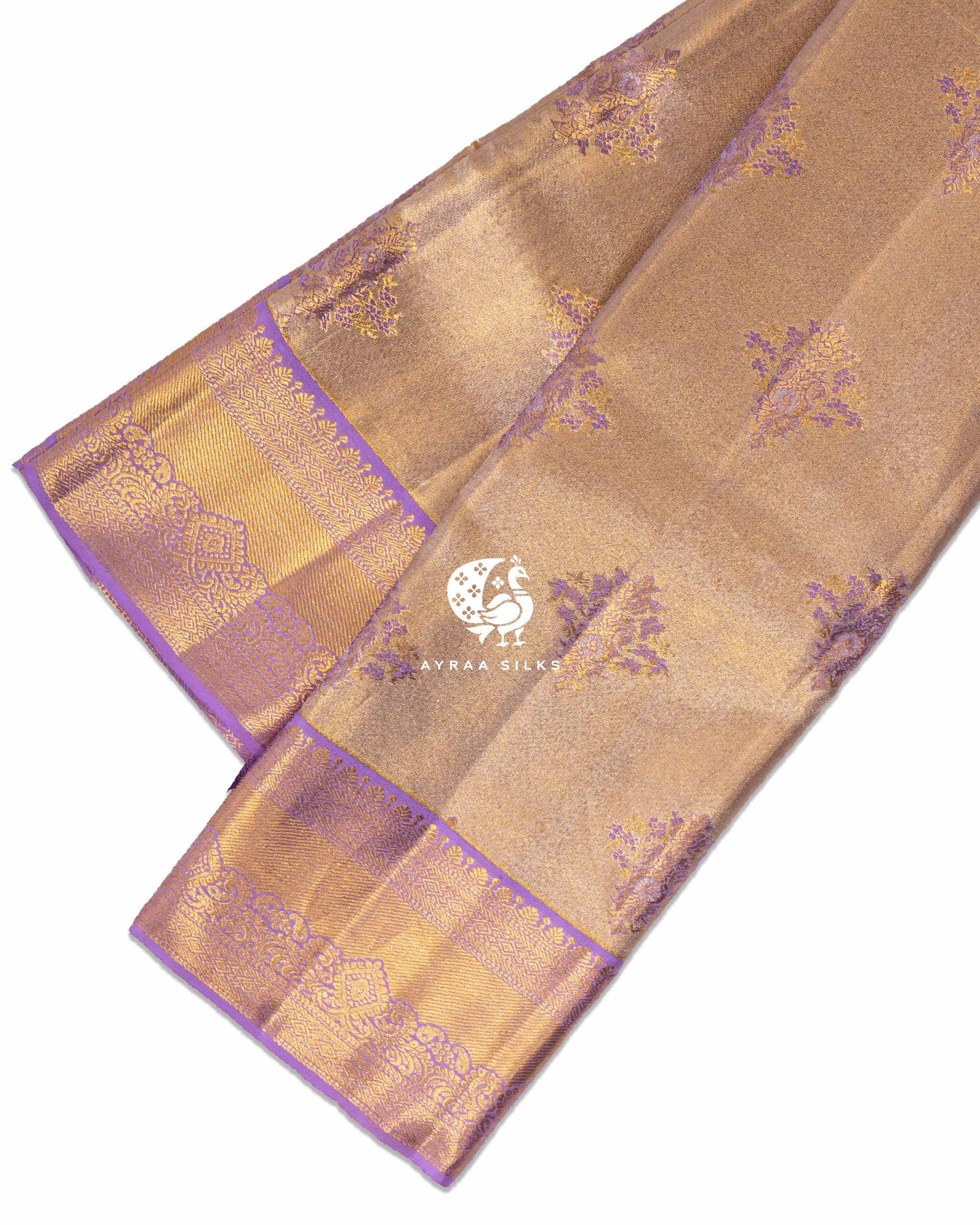 Champagne Zari Kanchipuram Saree