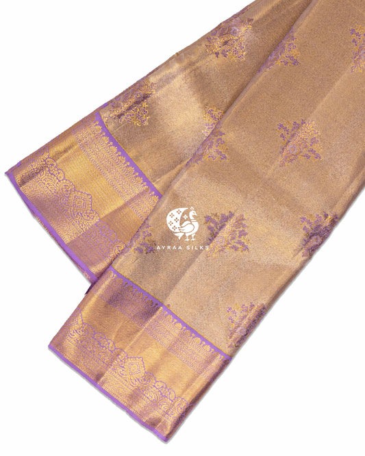 Champagne Zari Kanchipuram Saree