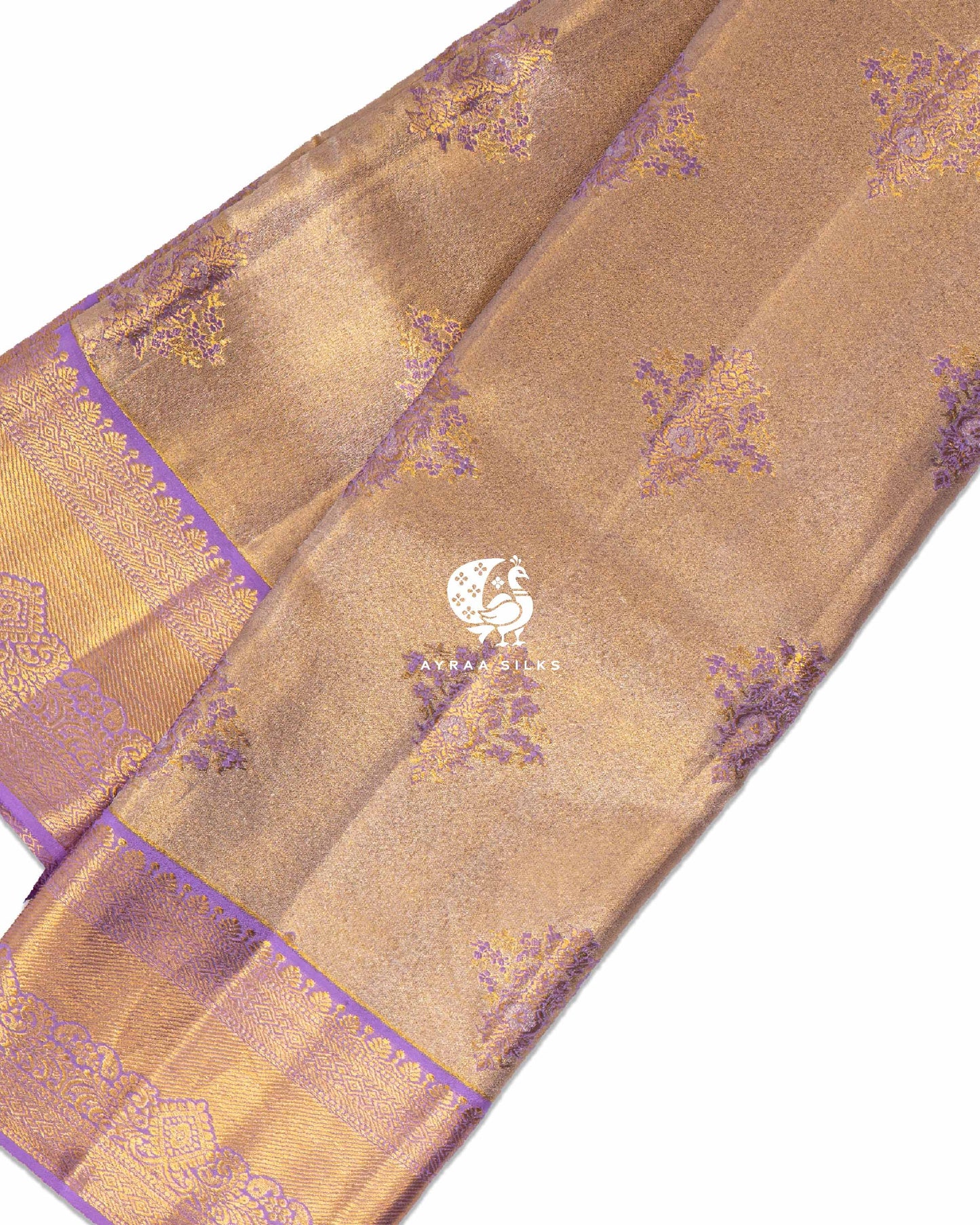 Champagne Zari Kanchipuram Saree