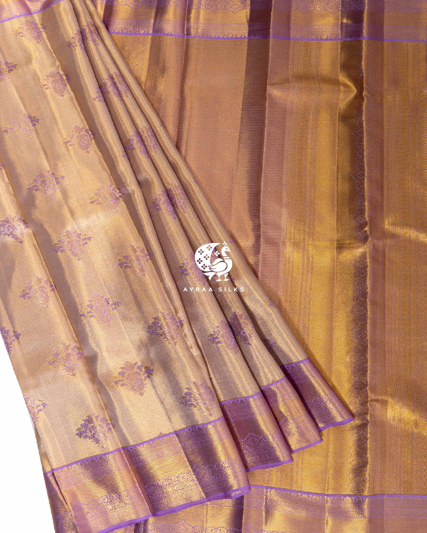 Champagne Zari Kanchipuram Saree