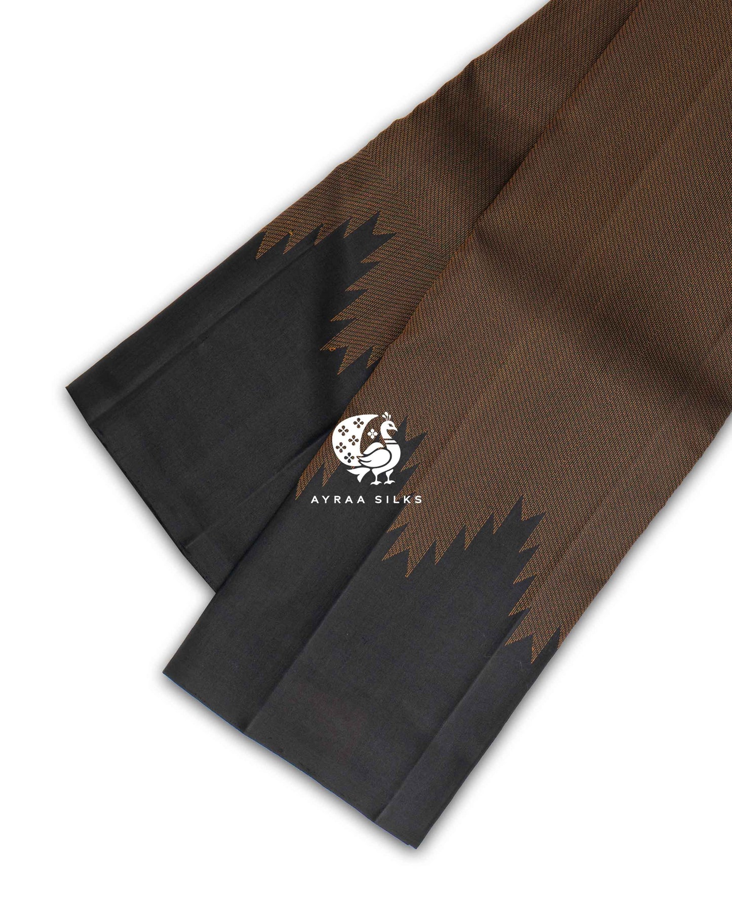 Ebony Temple Kanchipuram Saree