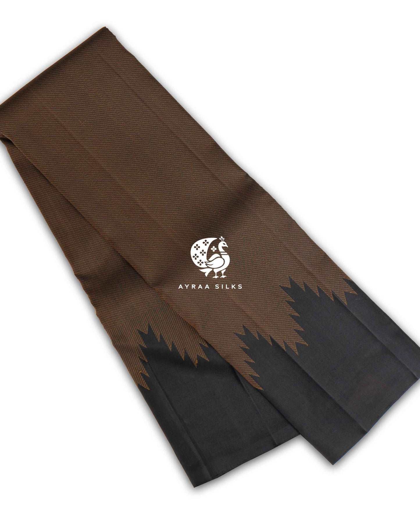 Ebony Temple Kanchipuram Saree
