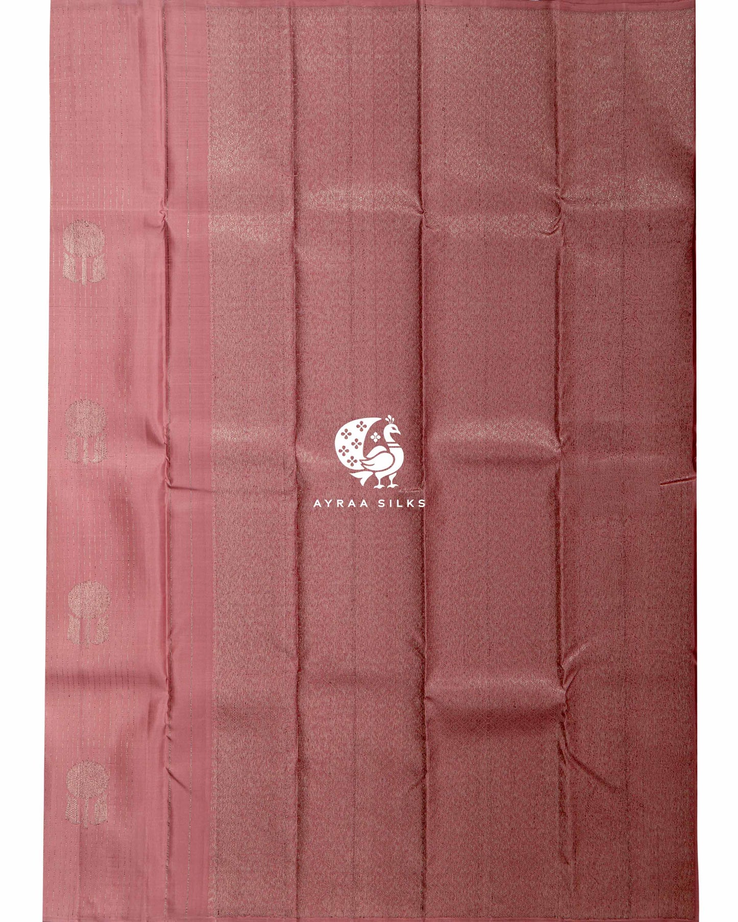Muted Coral Butta Kanchipuram Saree