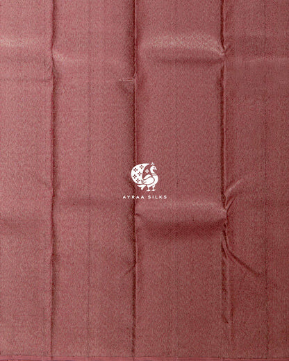 Muted Coral Butta Kanchipuram Silk Saree