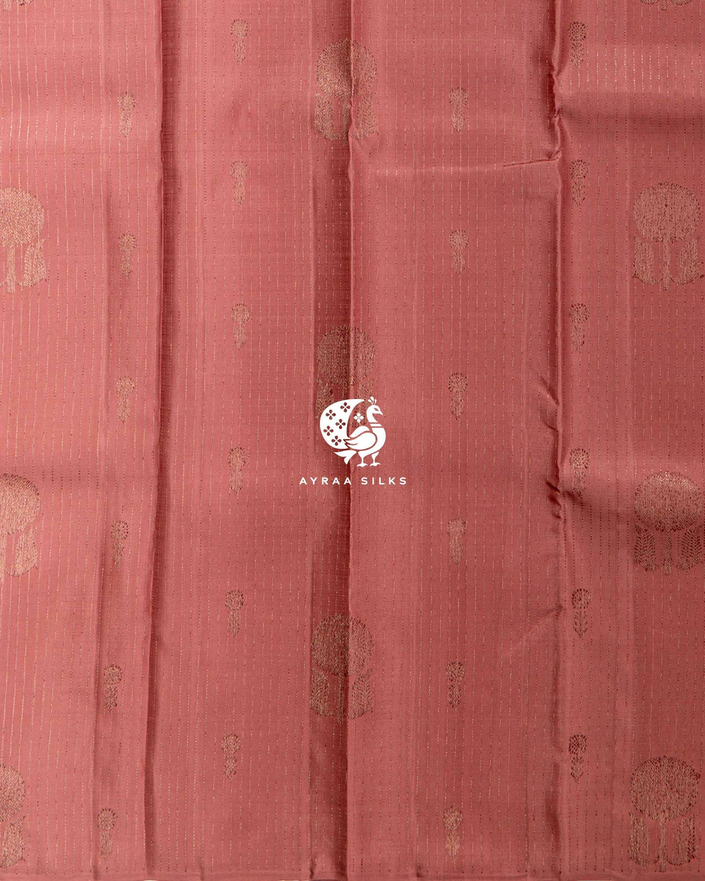 Muted Coral Butta Kanchipuram Saree
