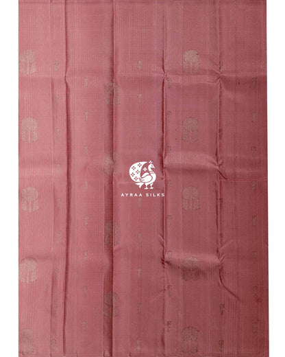Muted Coral Butta Kanchipuram Silk Saree