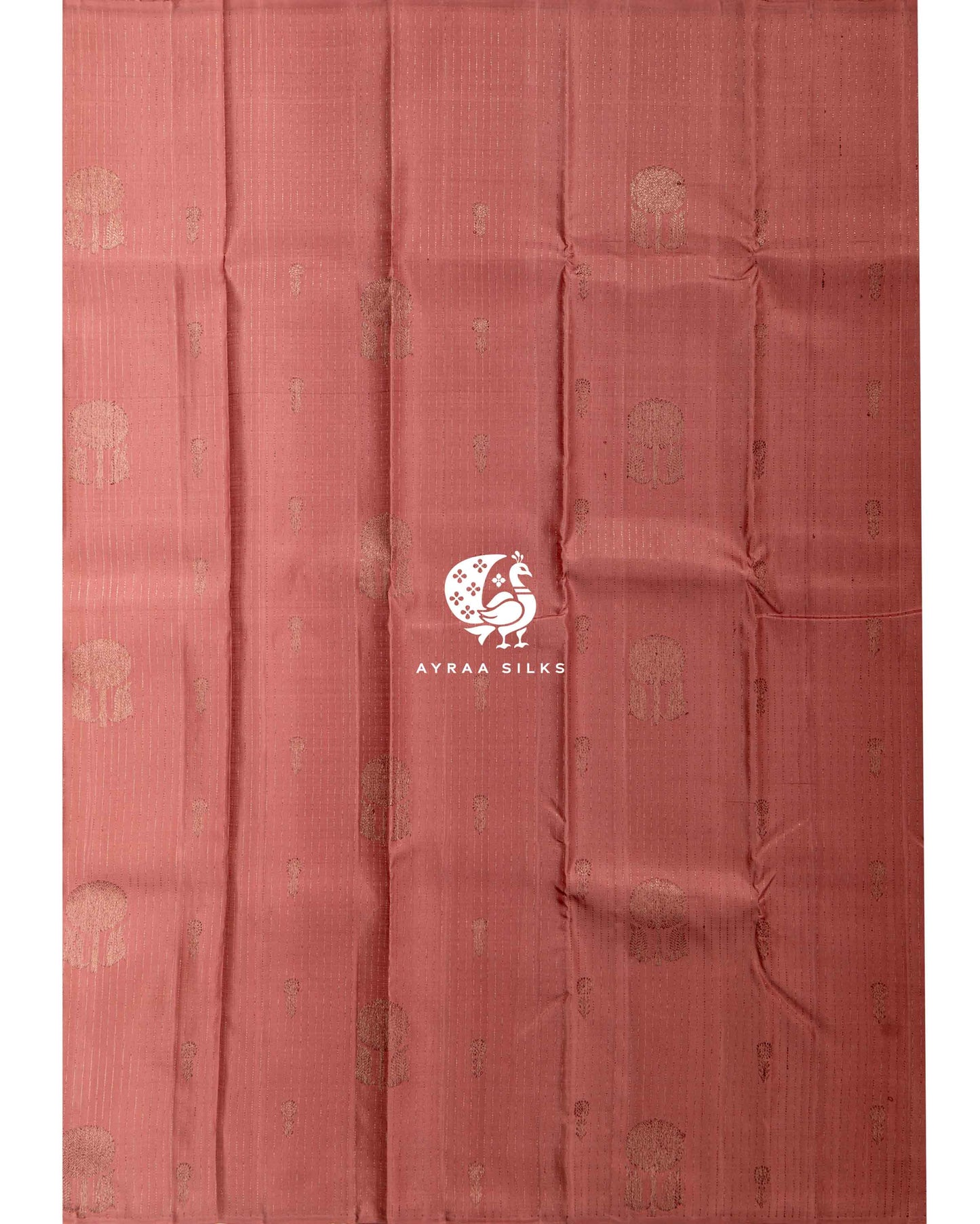 Muted Coral Butta Kanchipuram Saree
