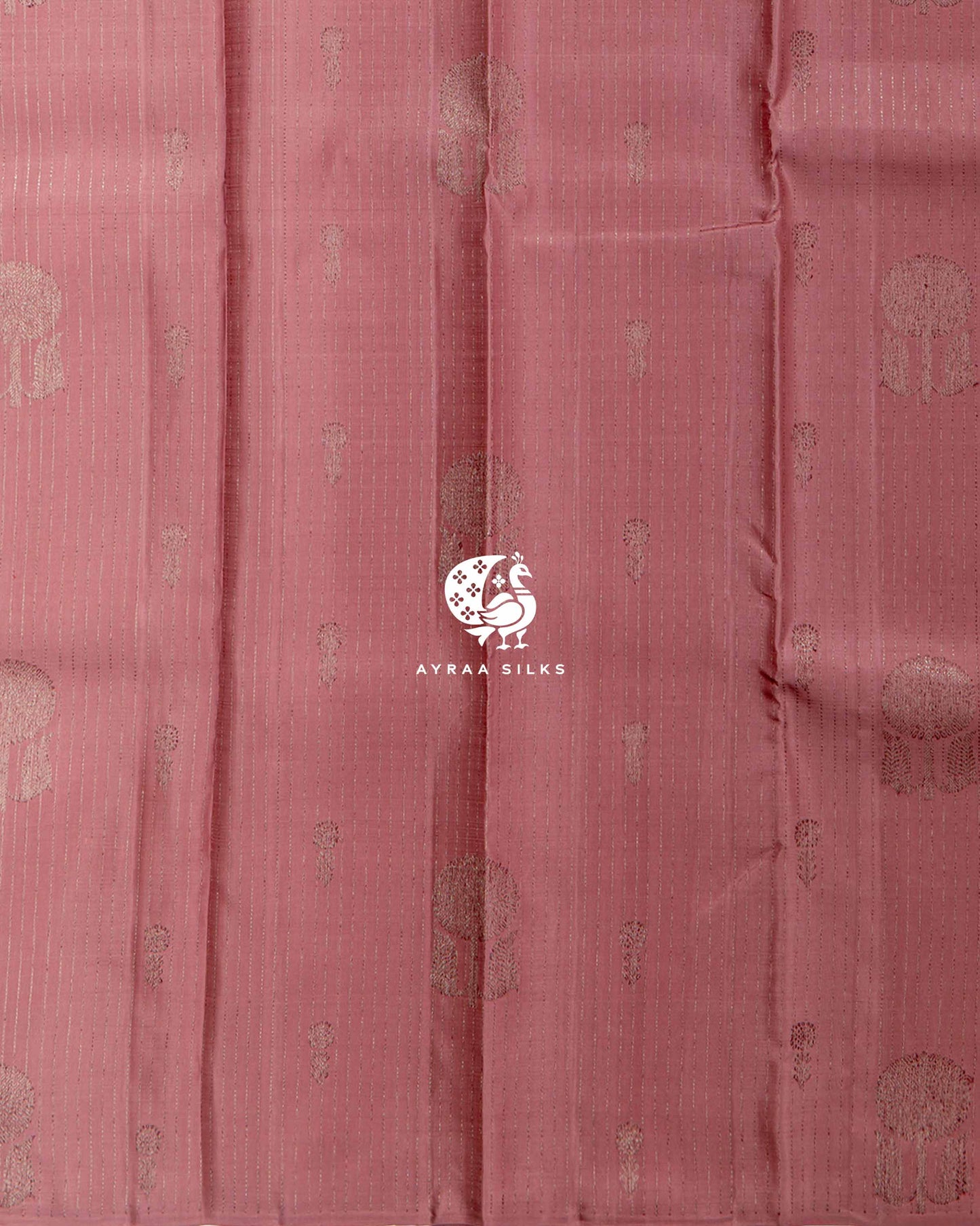 Muted Coral Butta Kanchipuram Saree