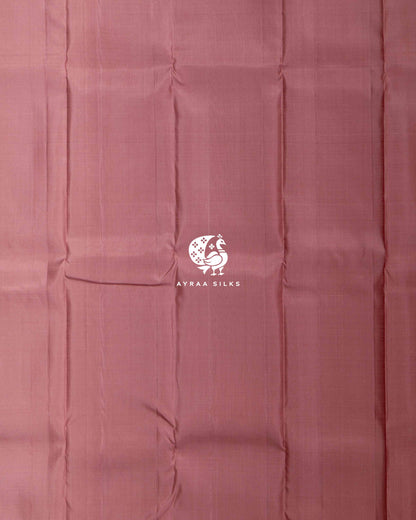 Muted Coral Butta Kanchipuram Silk Saree