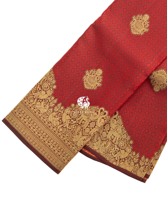 Royal Red Thilagam Kanchipuram Saree