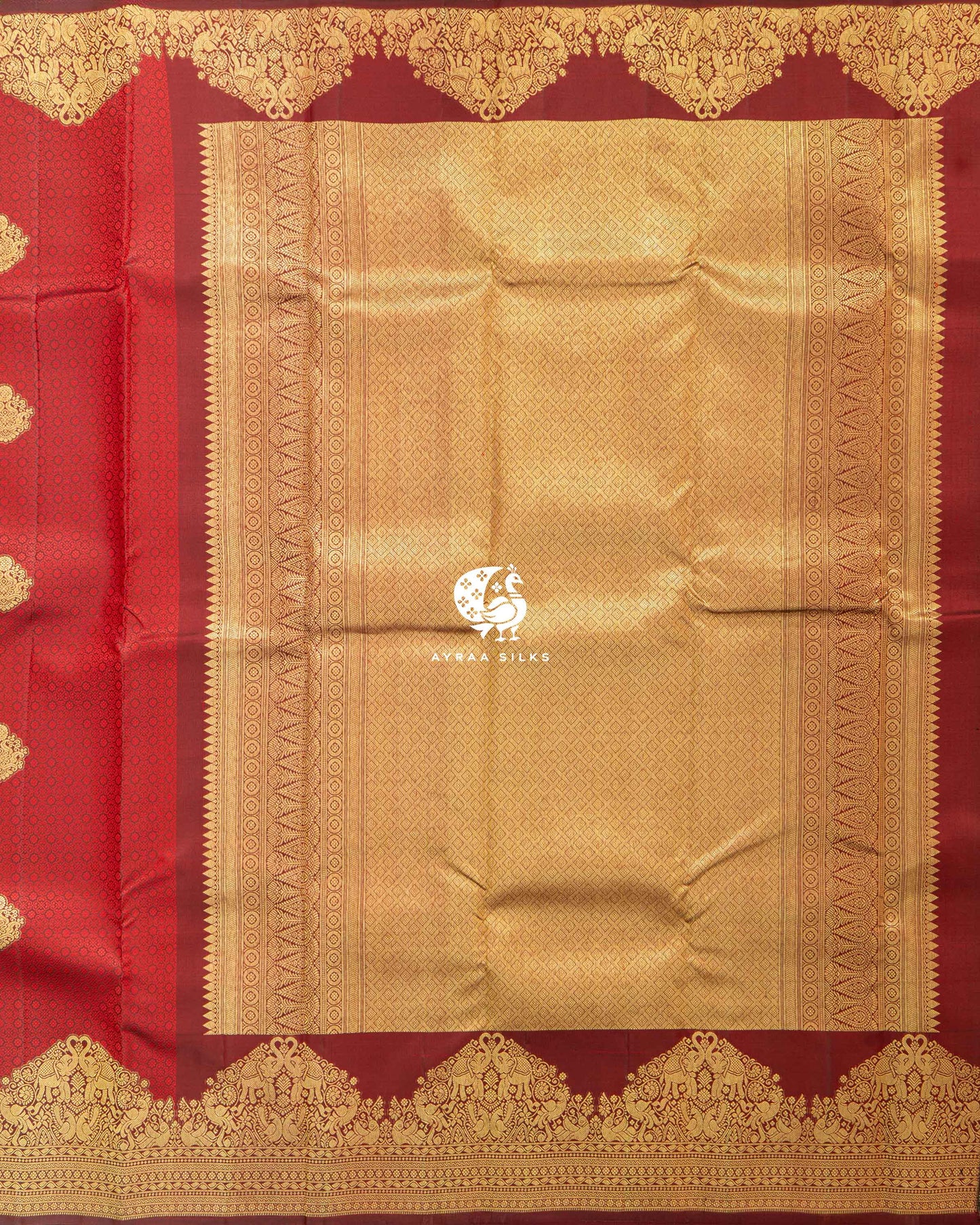 Royal Red Thilagam Kanchipuram Saree