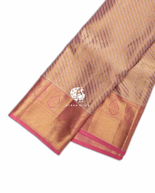 Blush Pink Vaira Oosi Kanchipuram Saree