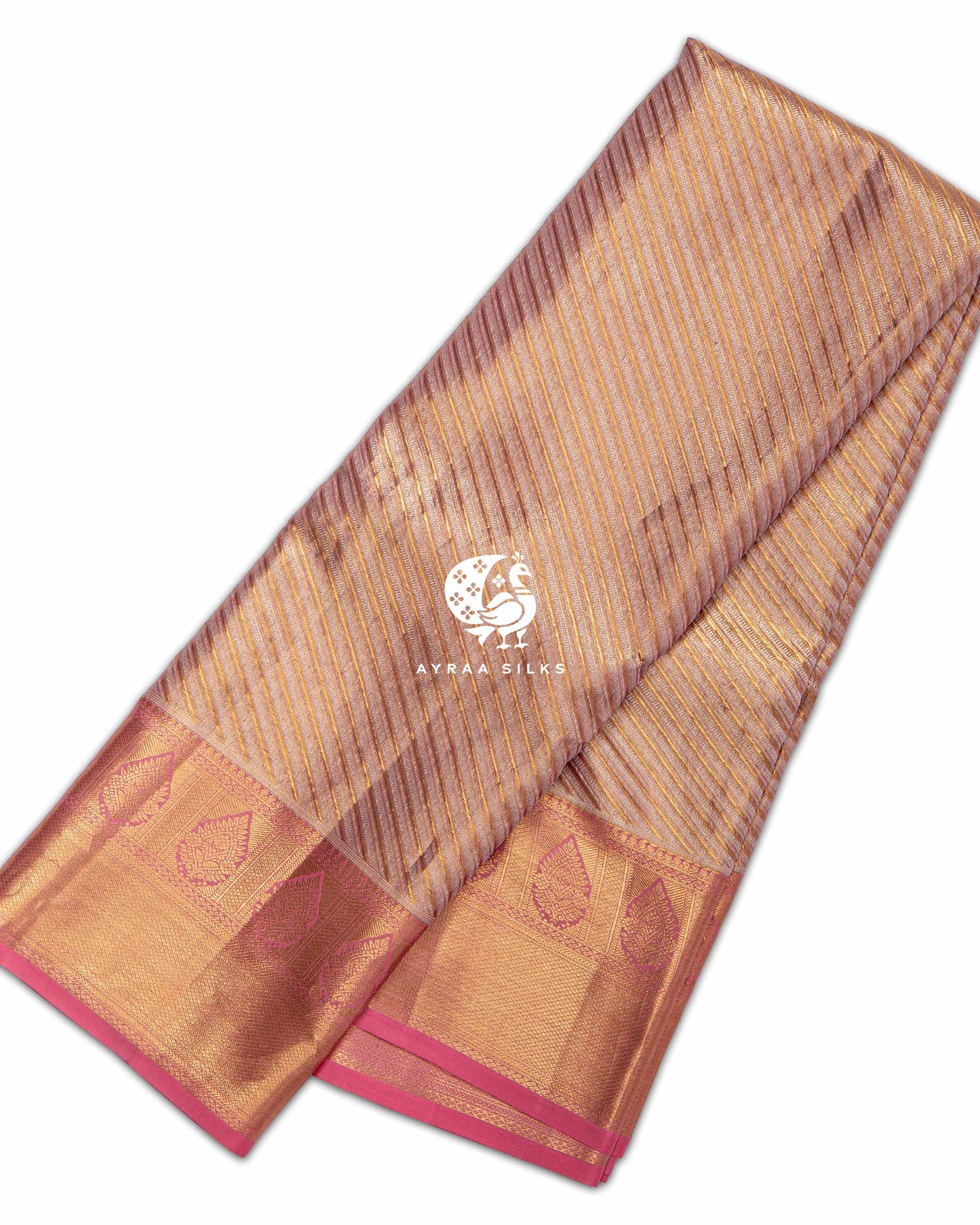 Blush Pink Vaira Oosi Kanchipuram Saree