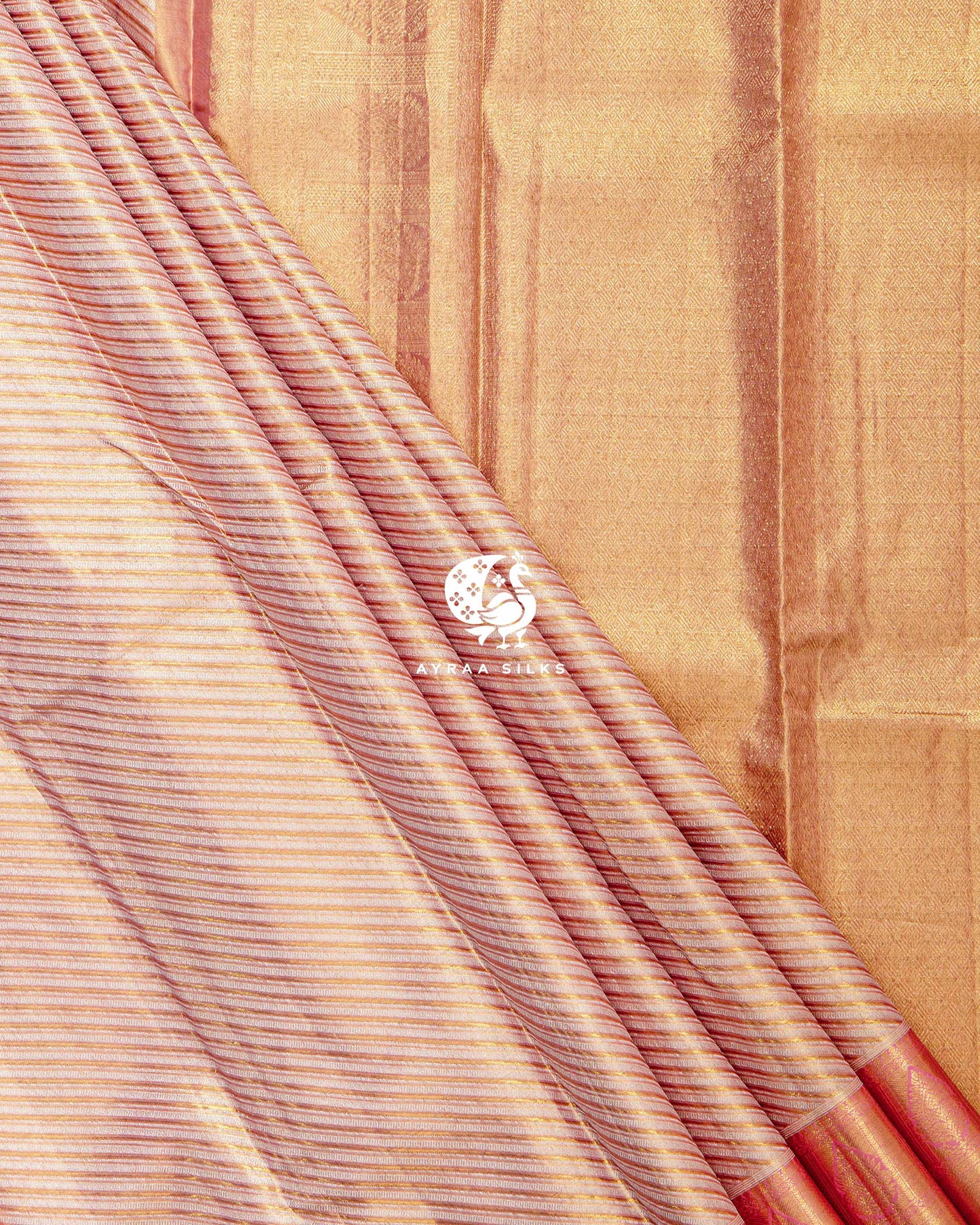 Blush Pink Vaira Oosi Kanchipuram Saree