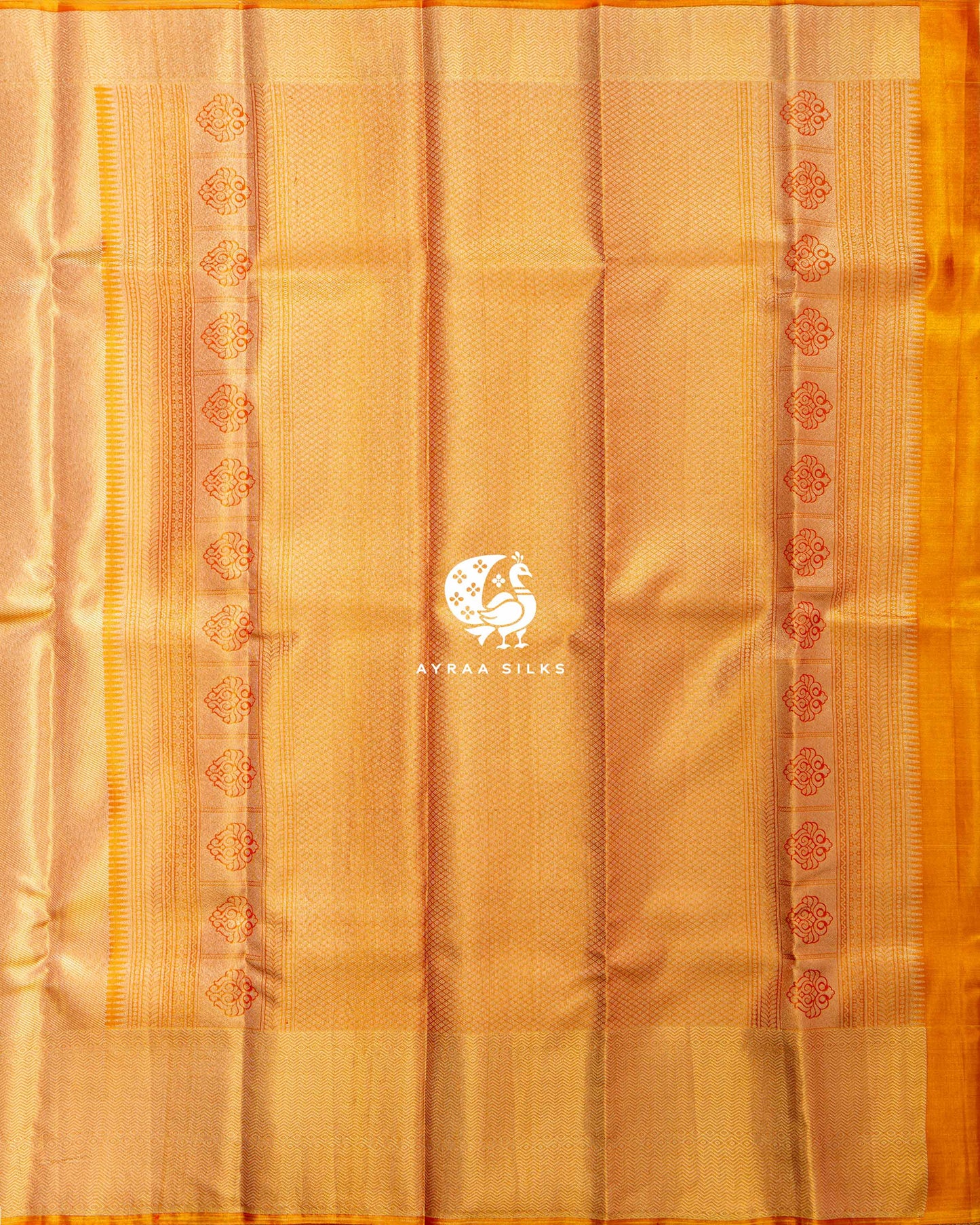 Rust Rekku Kanchipuram Saree