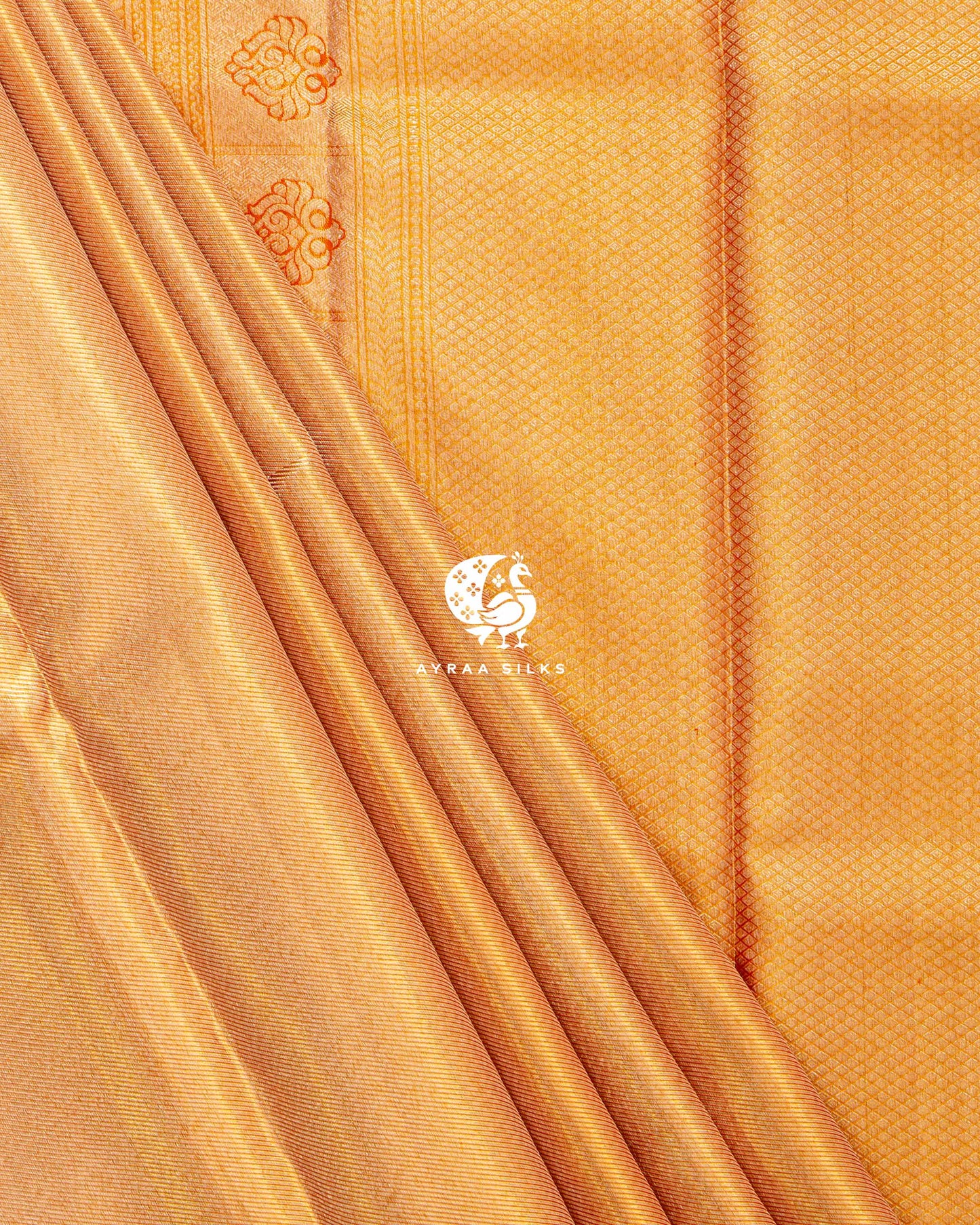 Rust Rekku Kanchipuram Saree