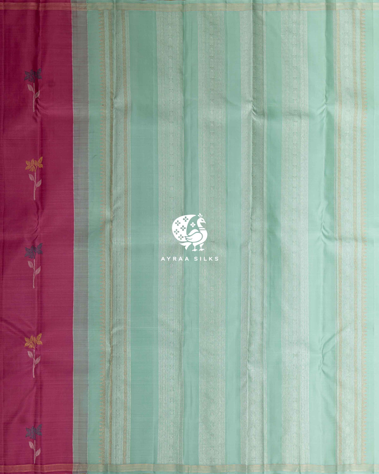 Pastel Malli Mubbagam Kanchipuram Saree