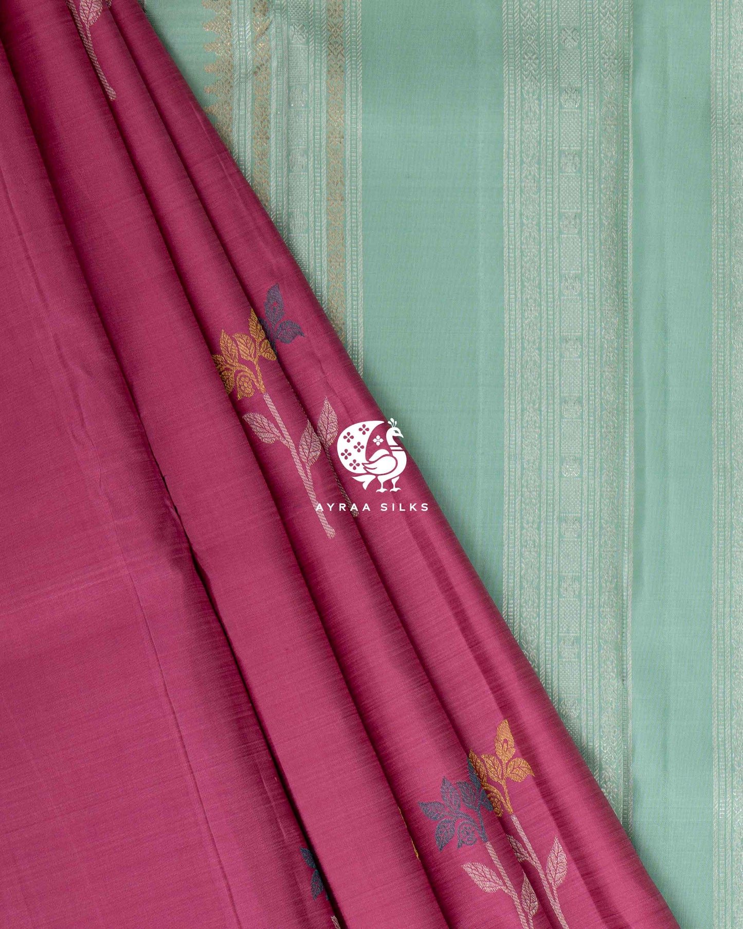 Pastel Malli Mubbagam Kanchipuram Saree