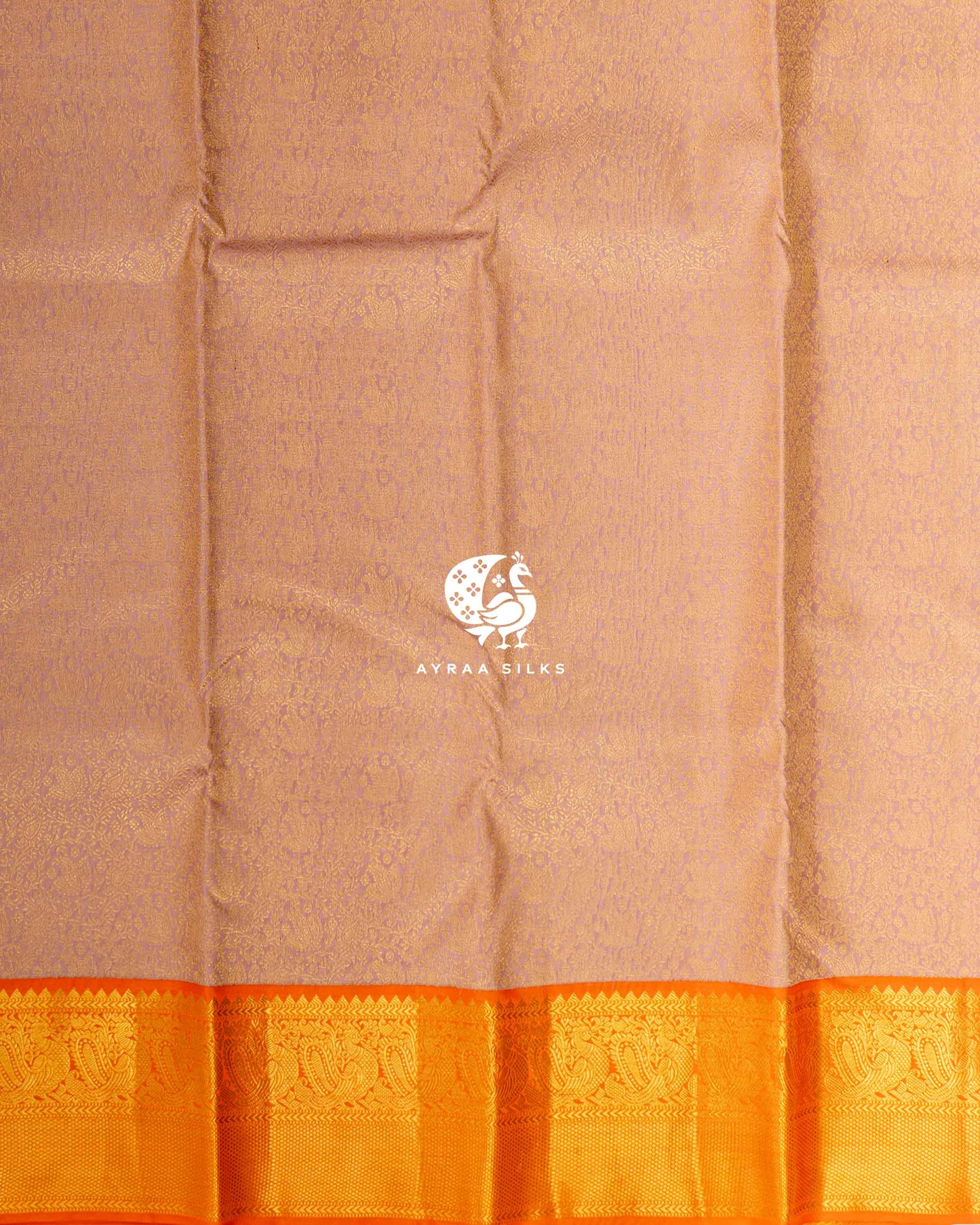 Peach Zari Kanchipuram Saree
