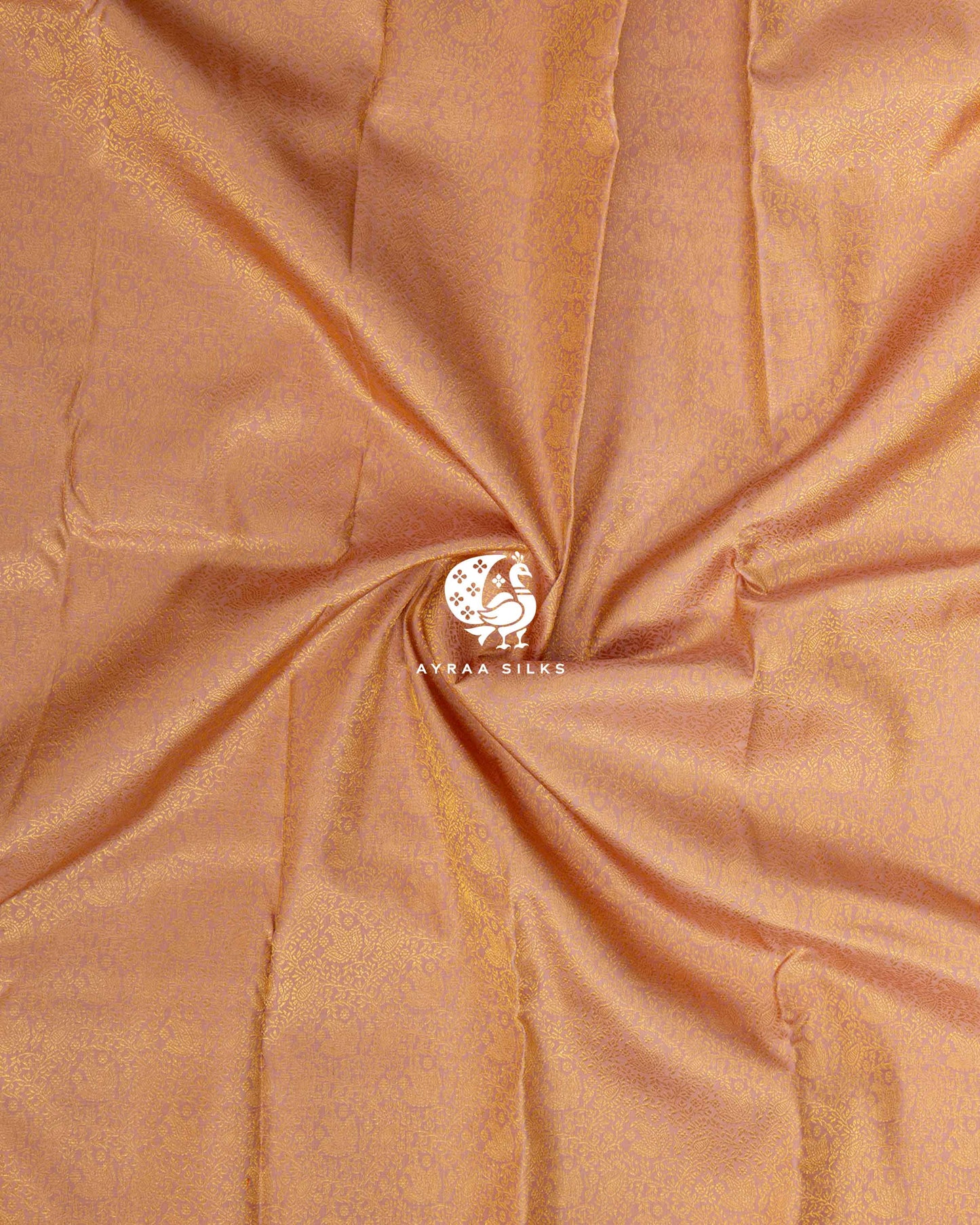 Peach Zari Kanchipuram Saree