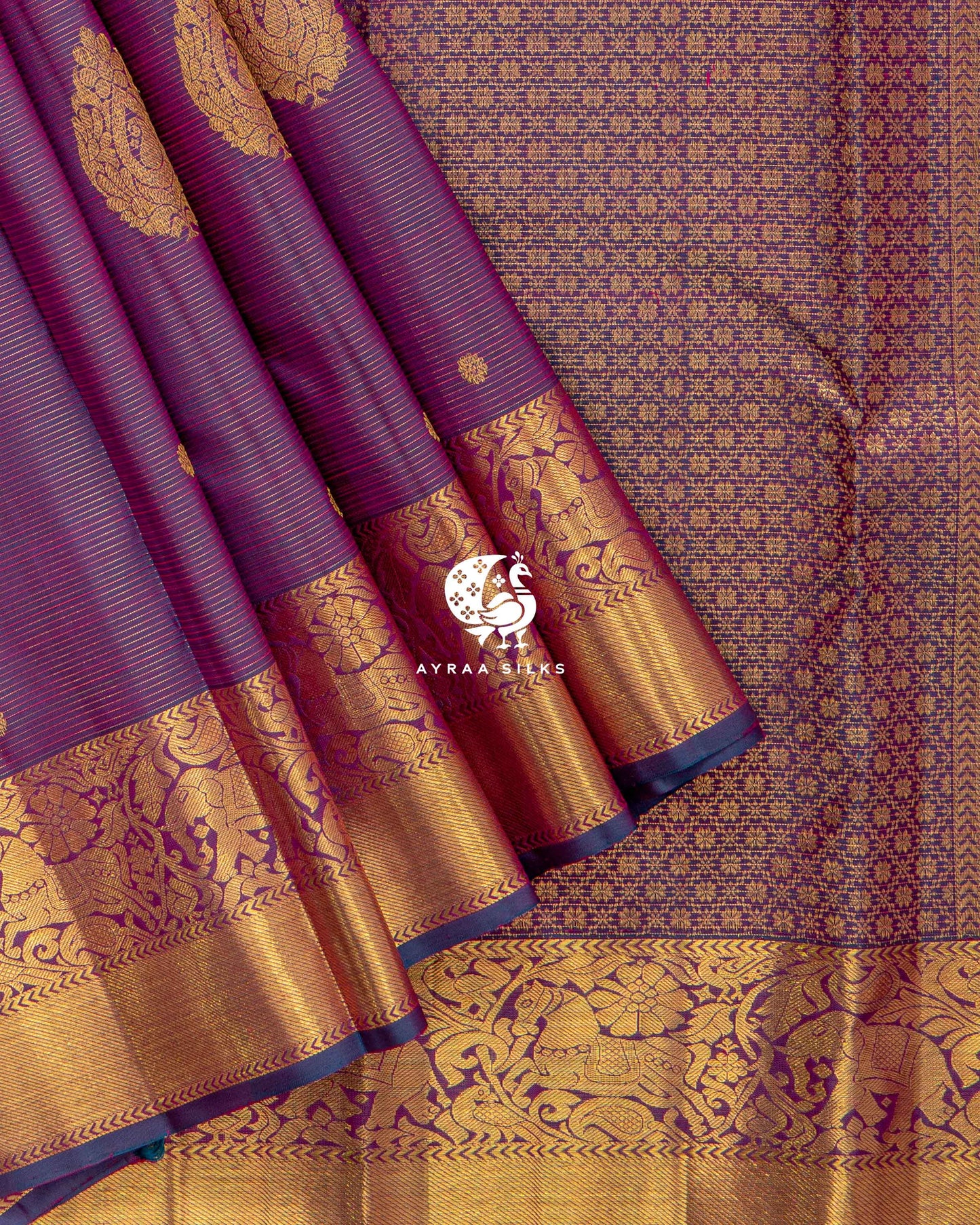 Orchid Thilagam Kanchipuram Saree