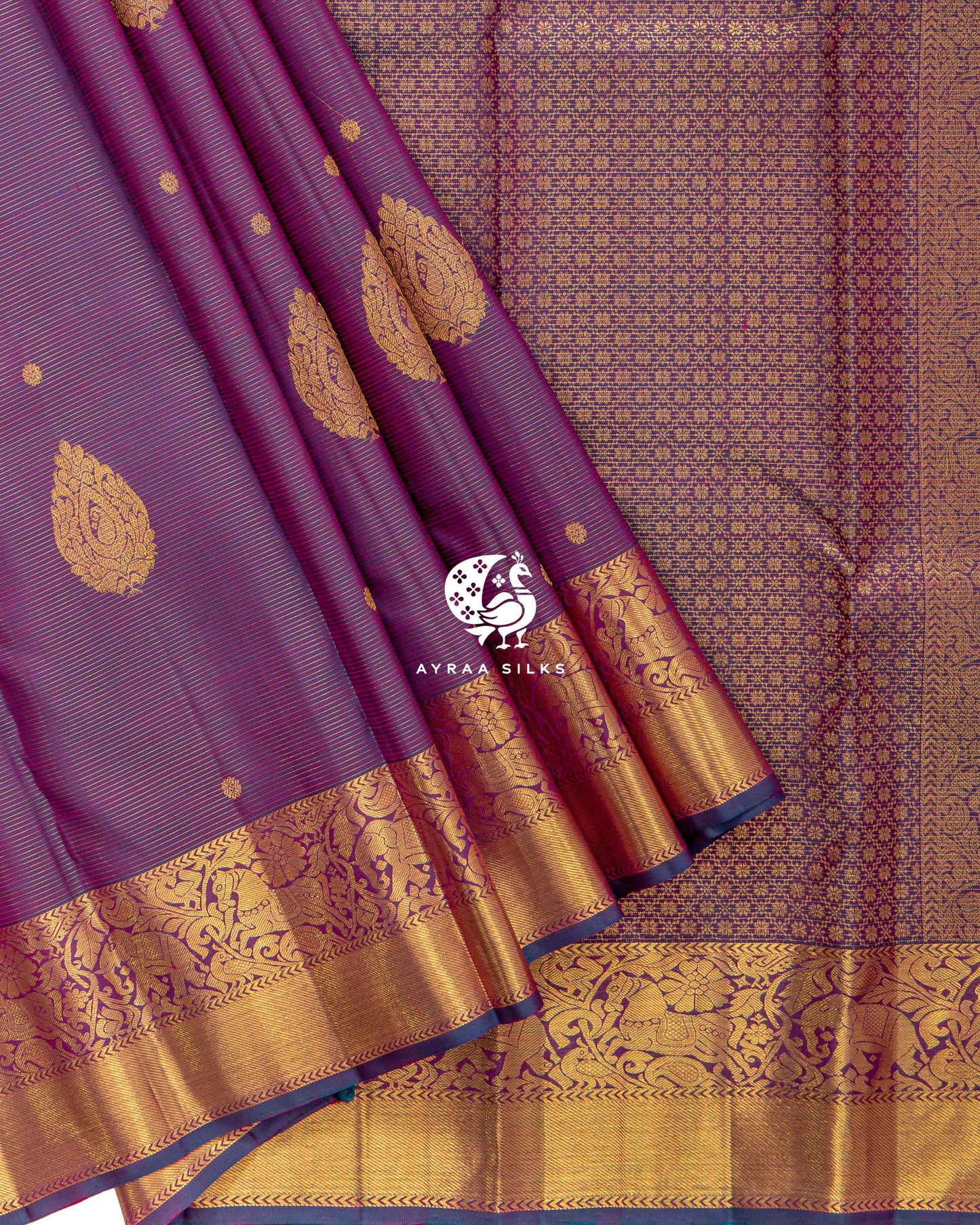 Orchid Thilagam Kanchipuram Saree