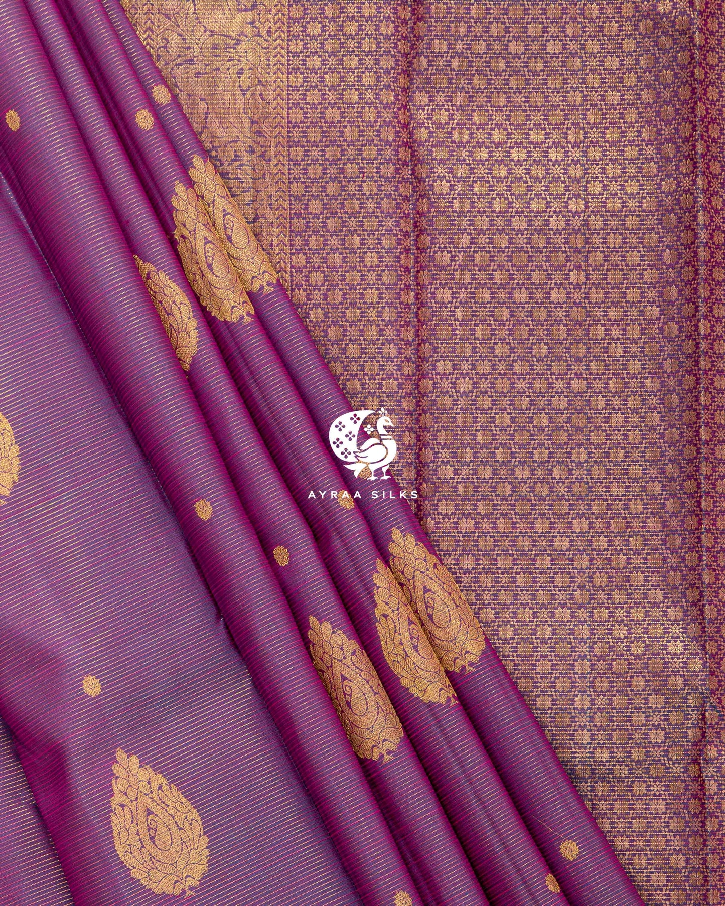 Orchid Thilagam Kanchipuram Saree