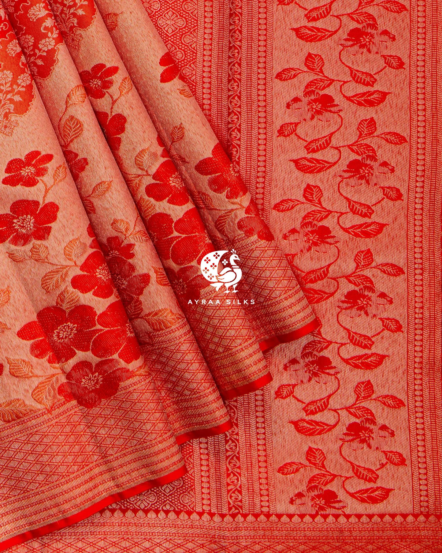 Vermilion Vritti Kanchipuram Saree