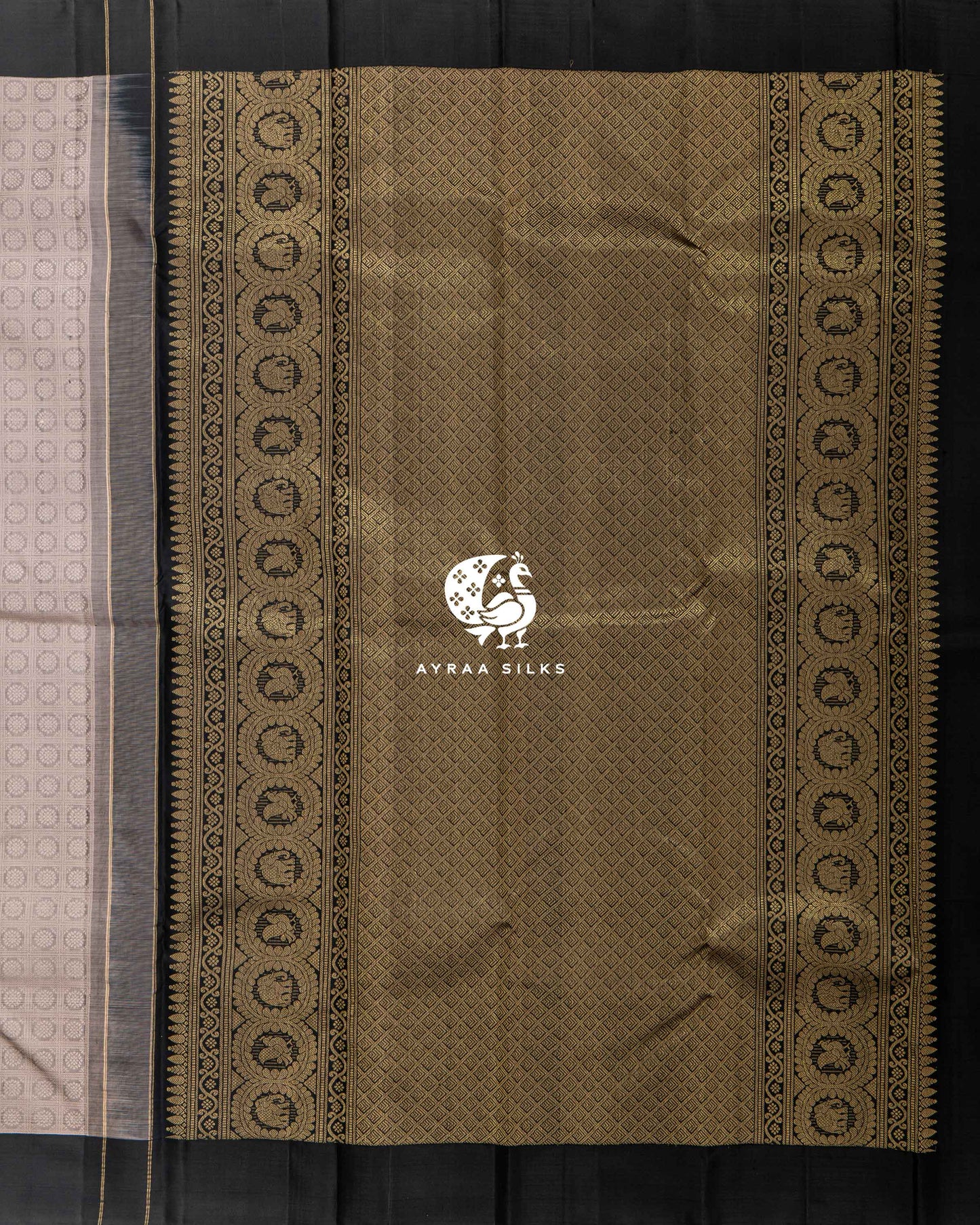 Ivory Chakra Kanchipuram Saree